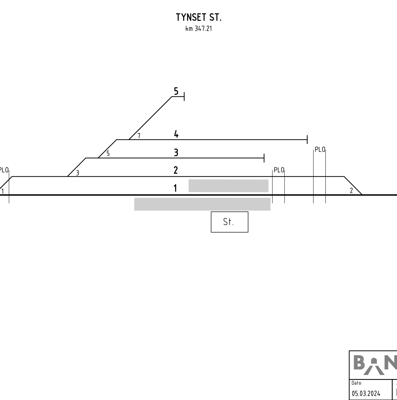 Sporplan for Tynset stasjon