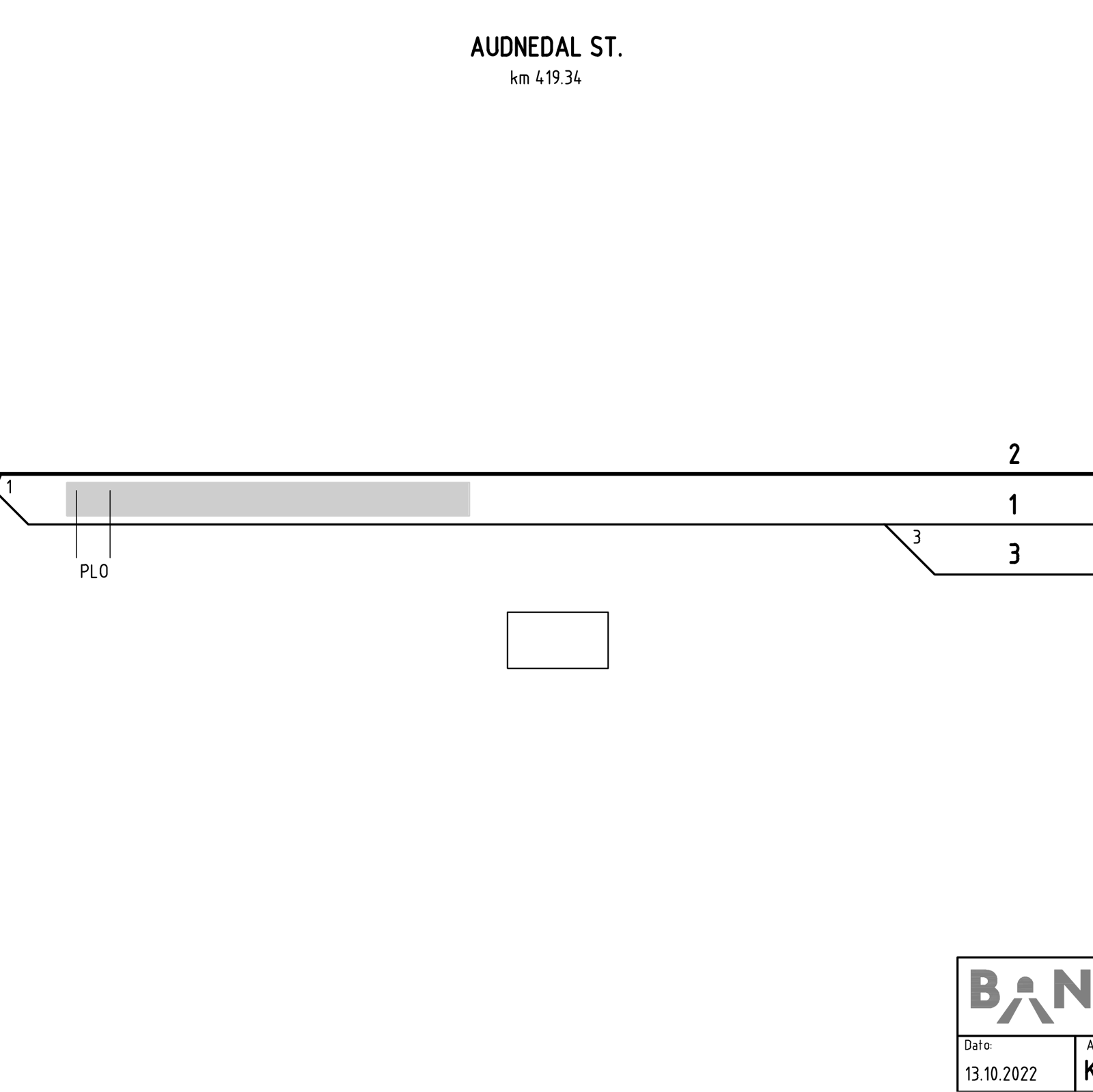 Track plan for Audnedal Station