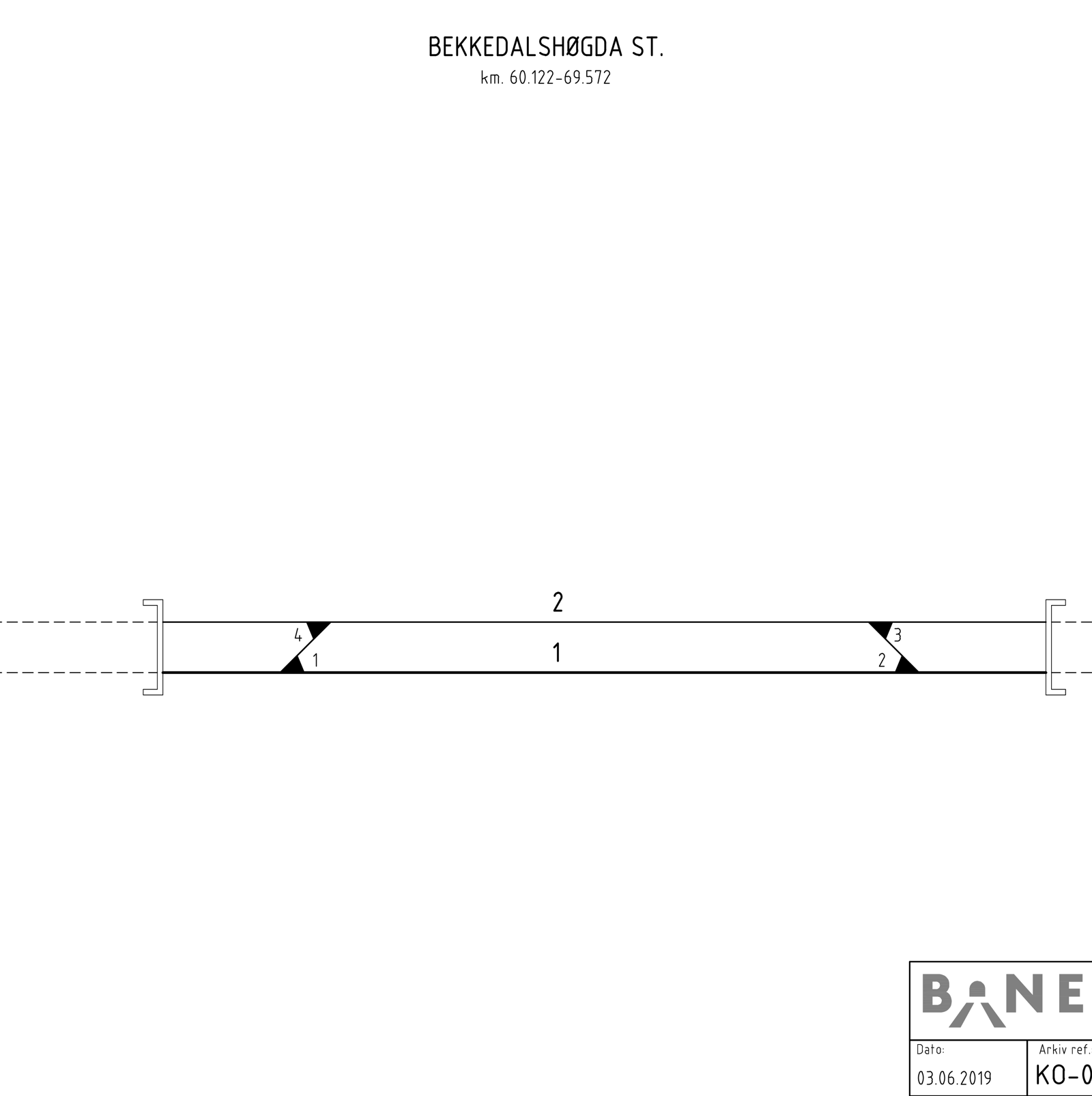 Track plan Bekkelagshøgda station