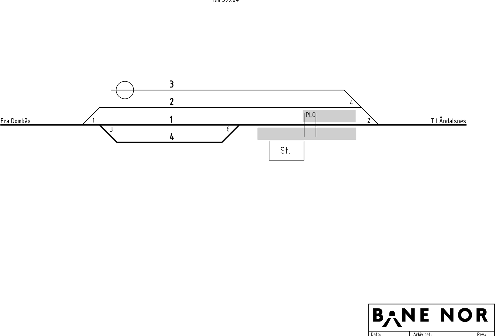 Track plan Bjorli station
