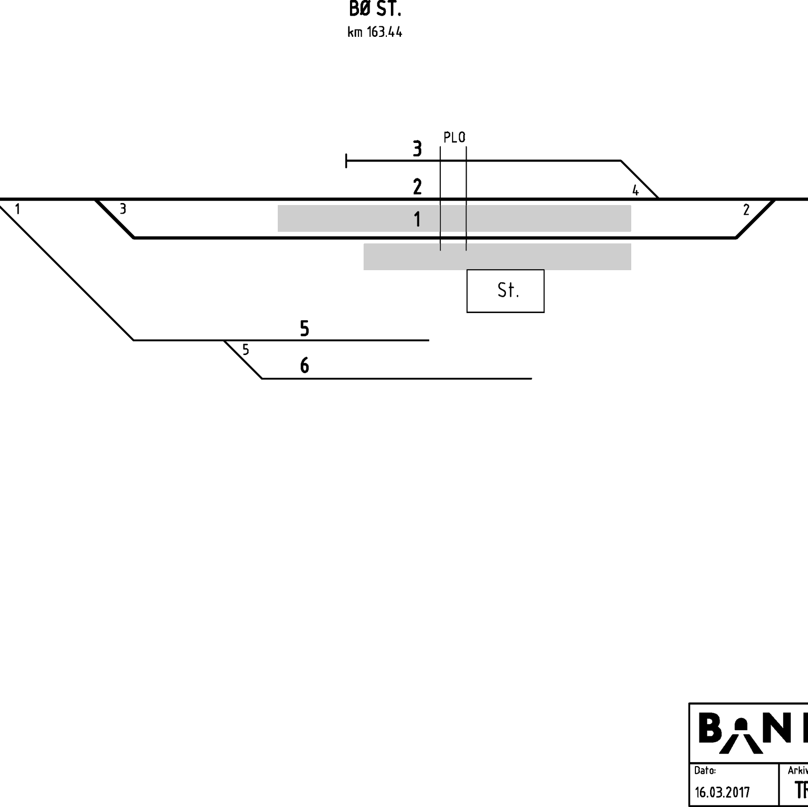 Track plan Bø station