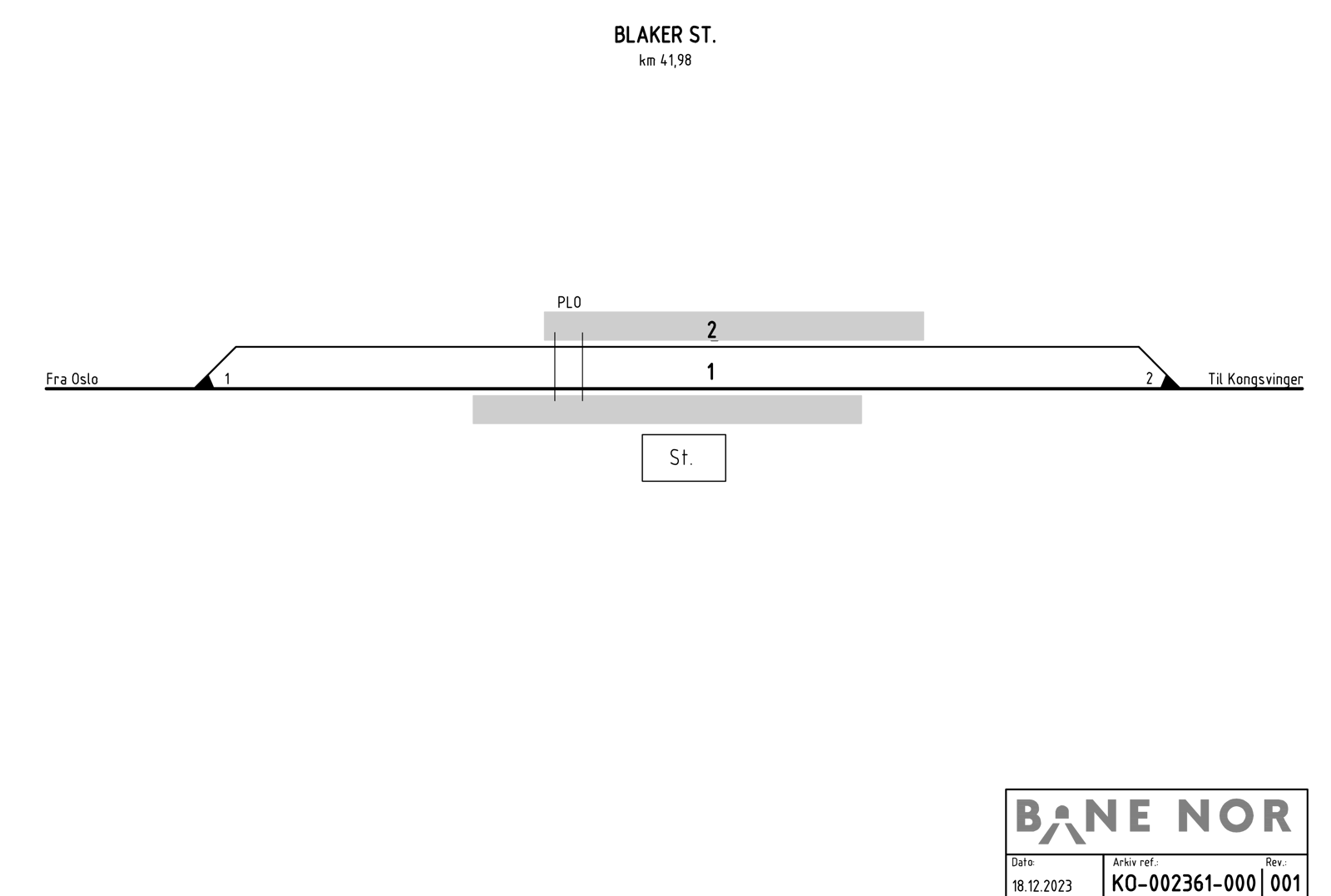 Track plan for Blaker station.