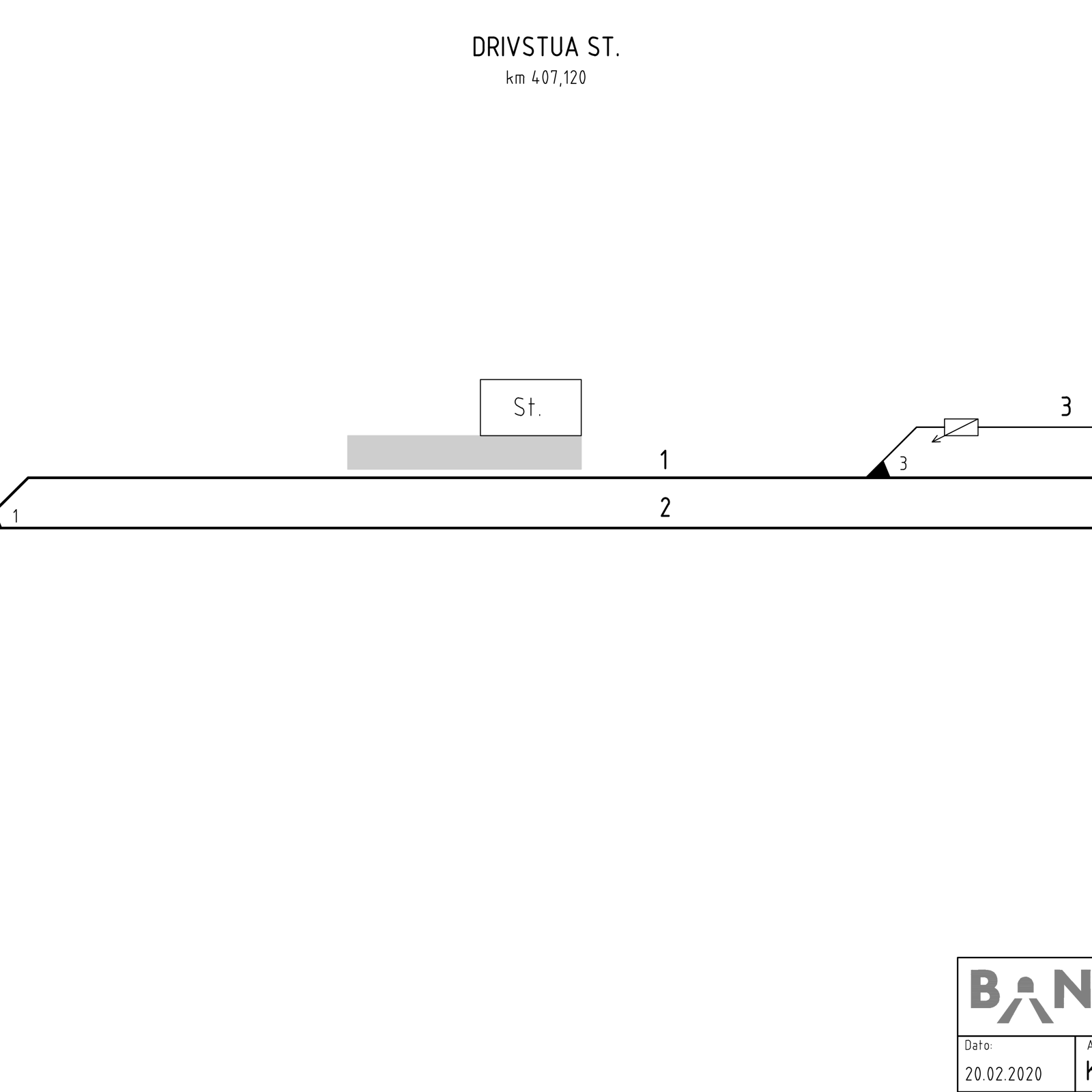 Track plan Drivstua station