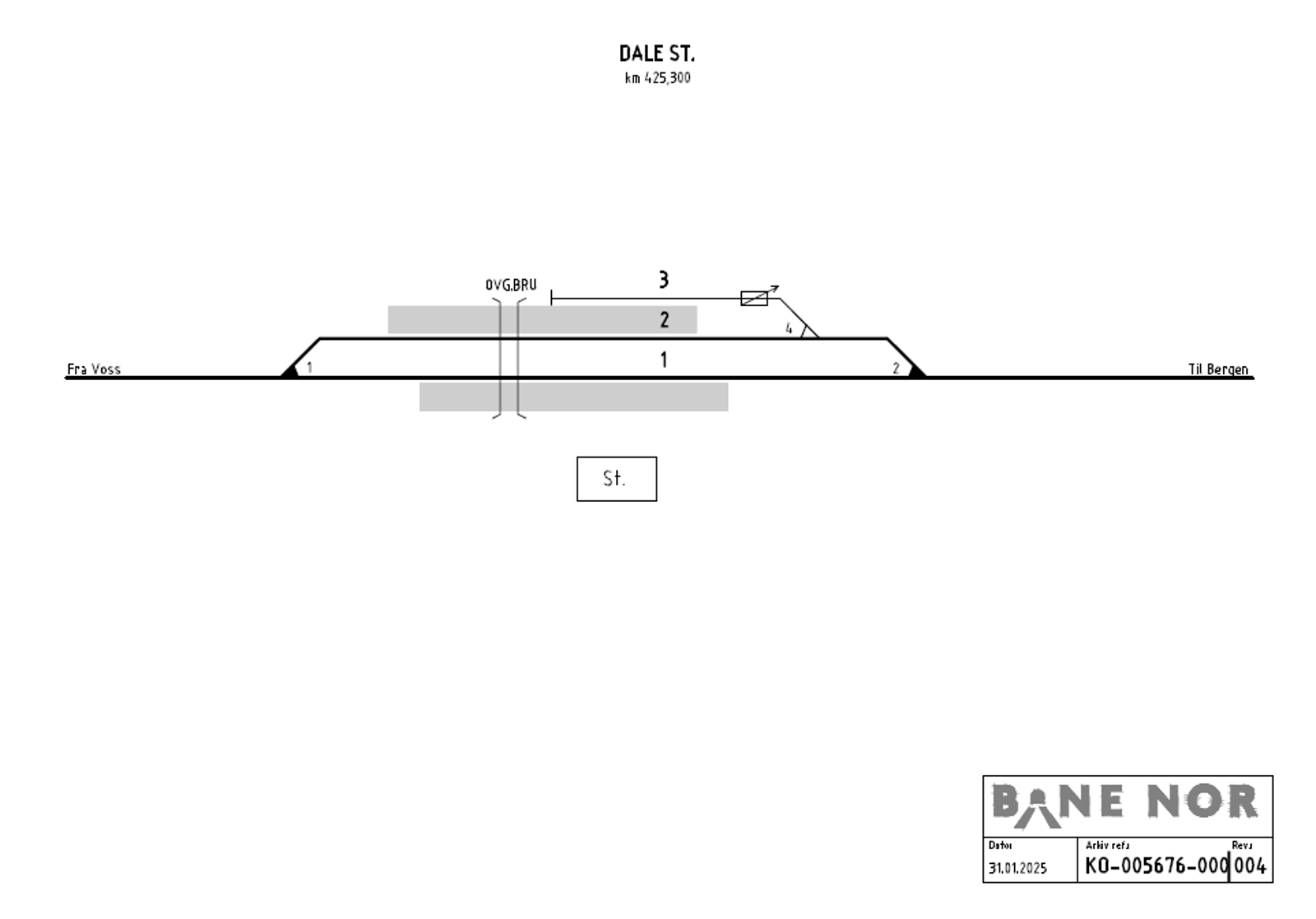 Track plan Dale station