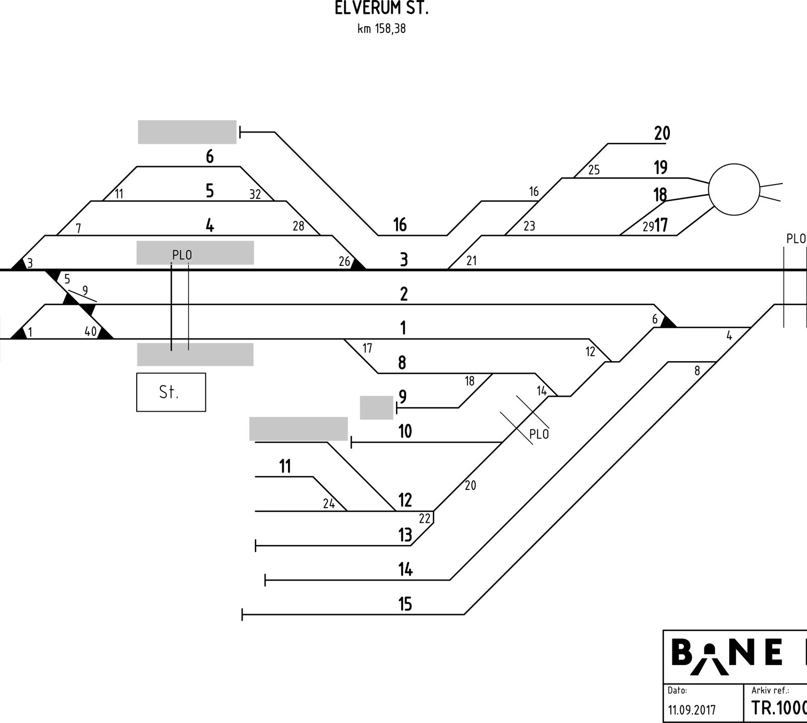 Track plan Elverum station