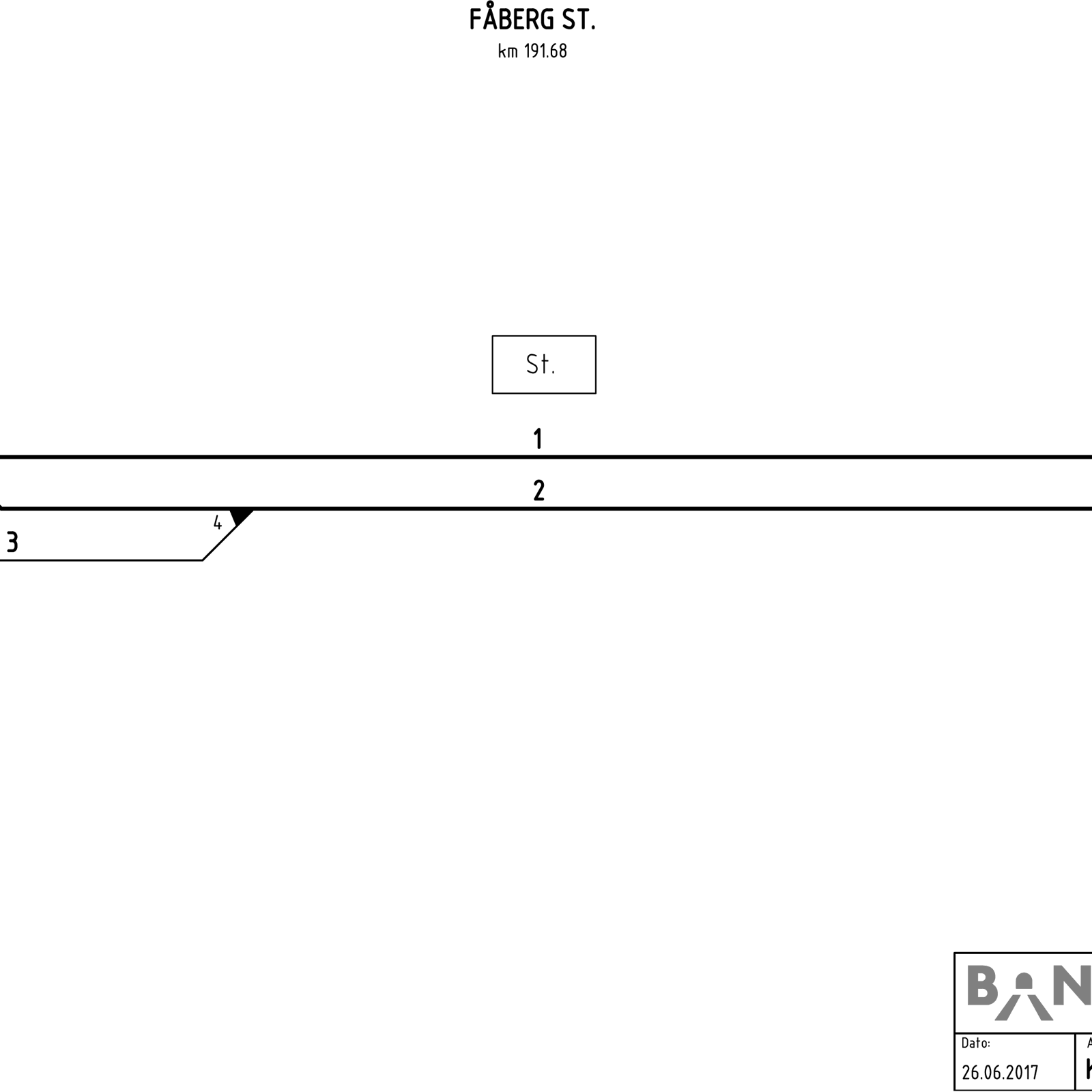 Track plan Fåberg station