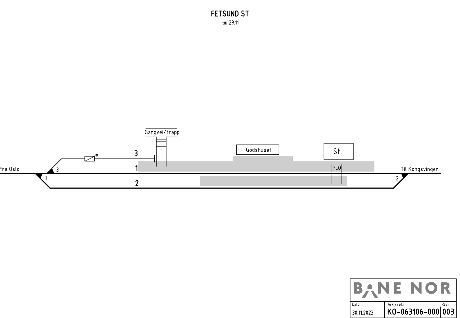 Track plan Fetsund station