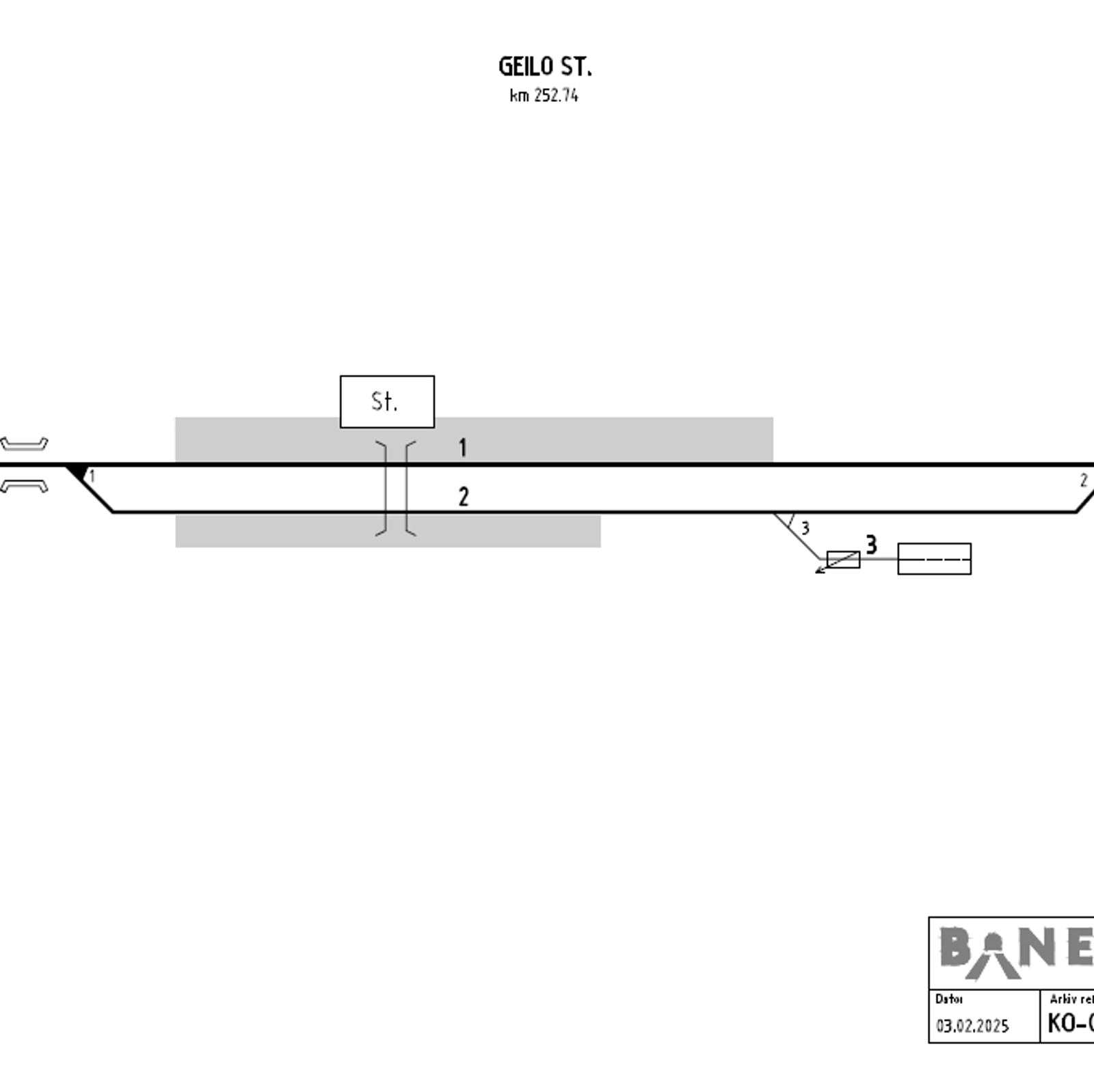 Track plan Geilo station