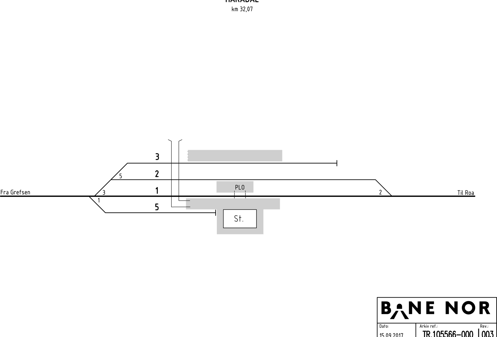 Track plan Hakadal station