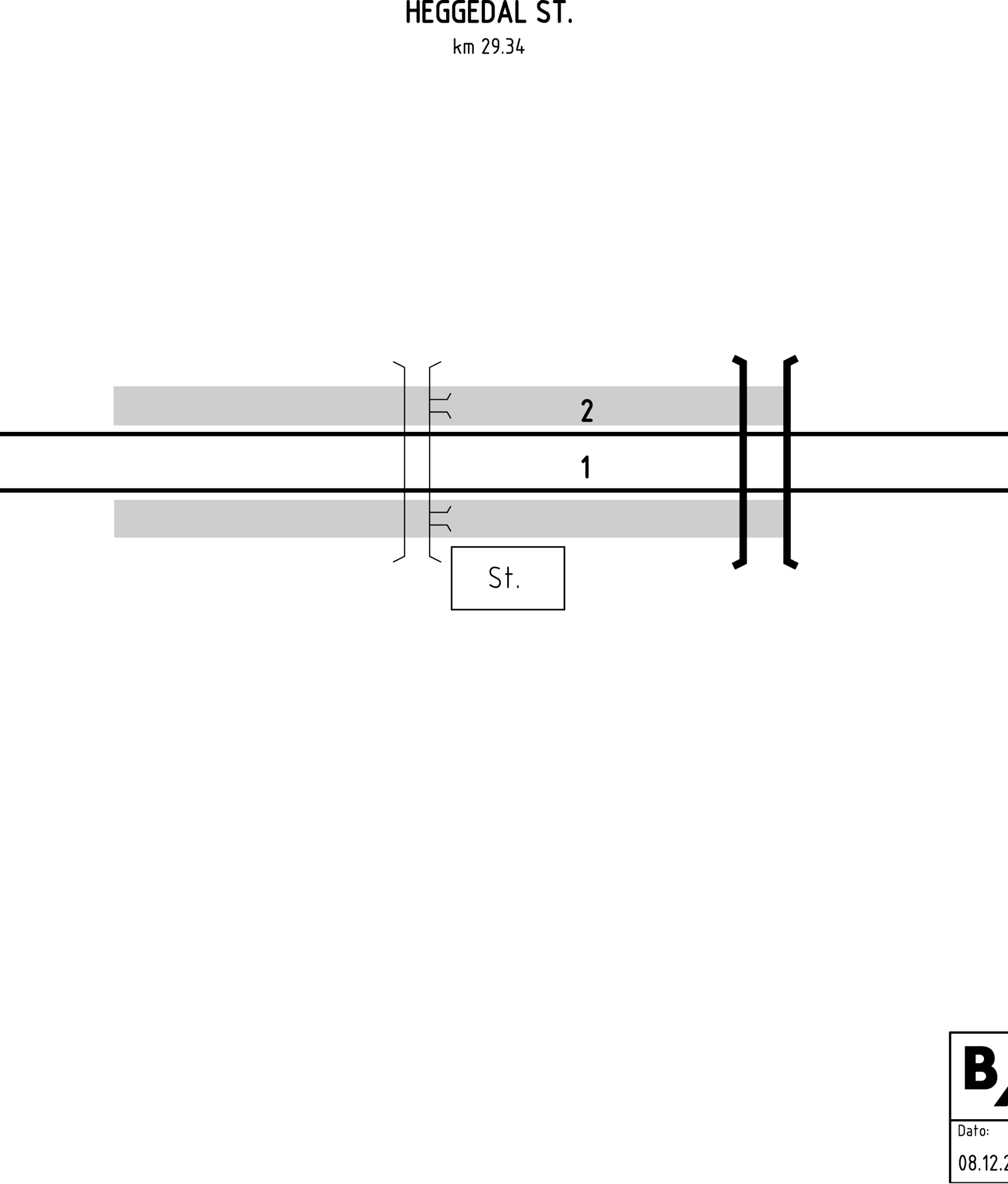 Track plan Heggedal station