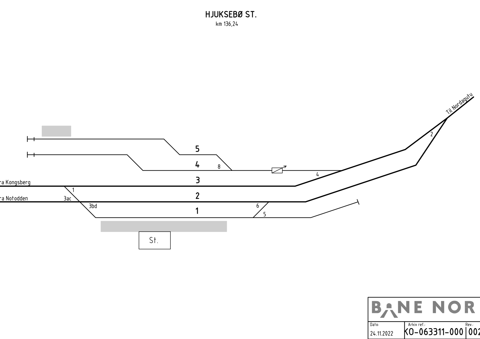Track plan Hjuksebø station