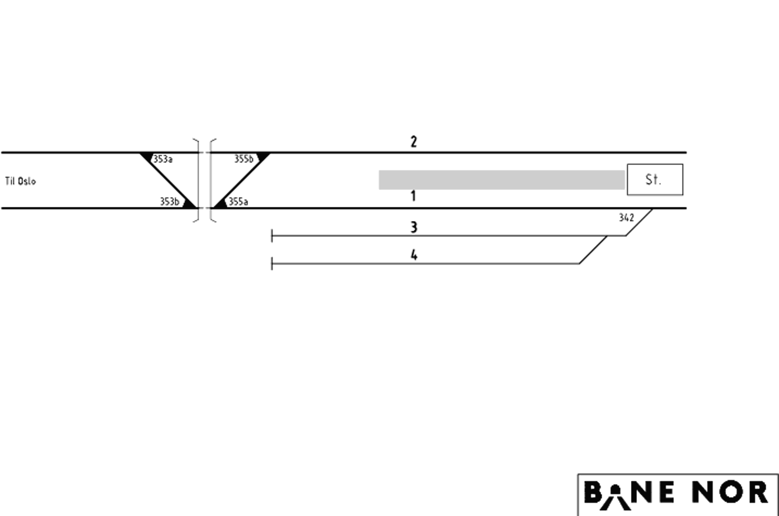 Track plan Hvalstad station