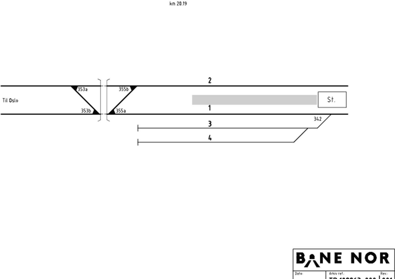 Track plan Hvalstad station