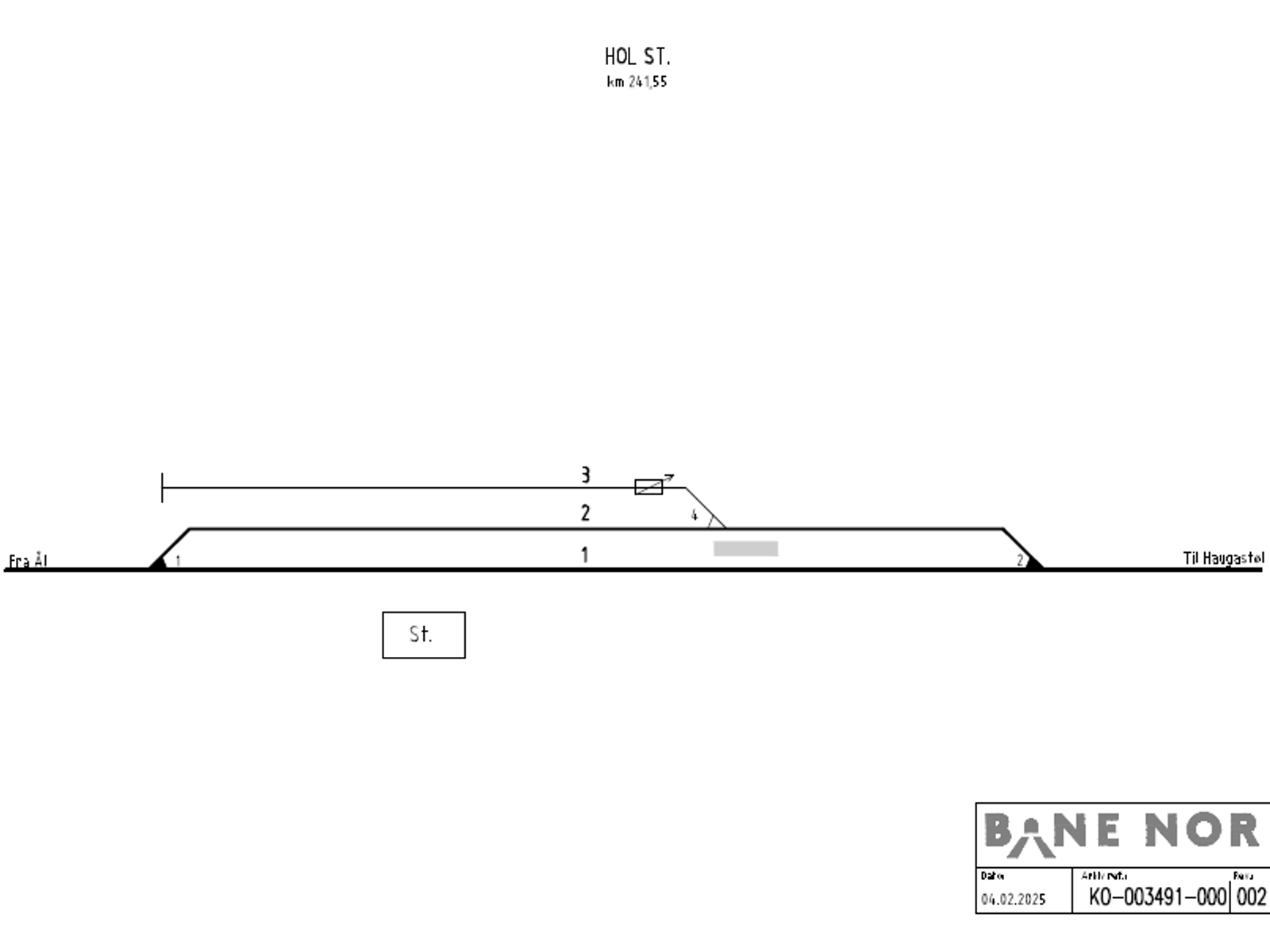 Track plan Hol station