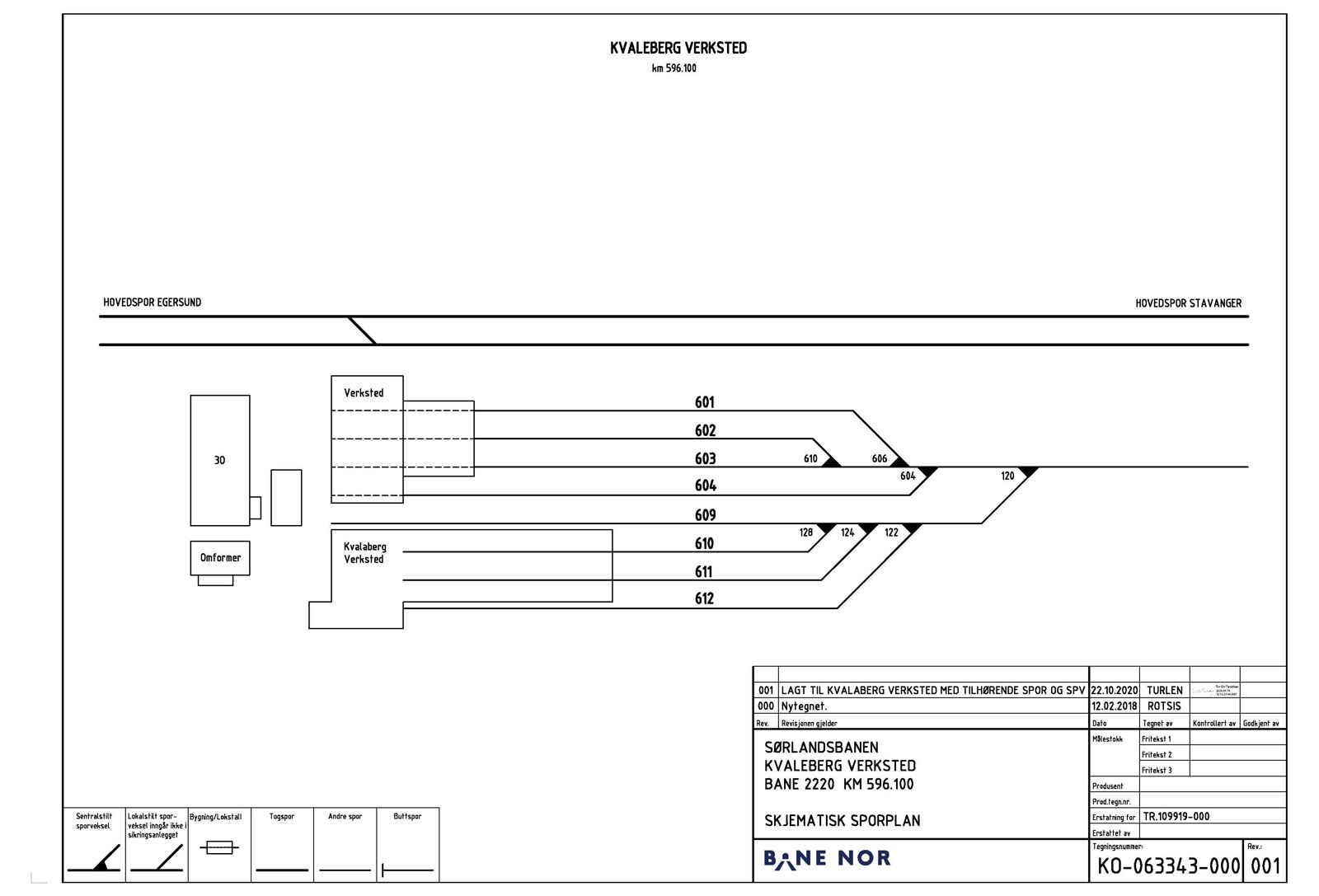 Track plan for Kvaleberg Maintenance Facility