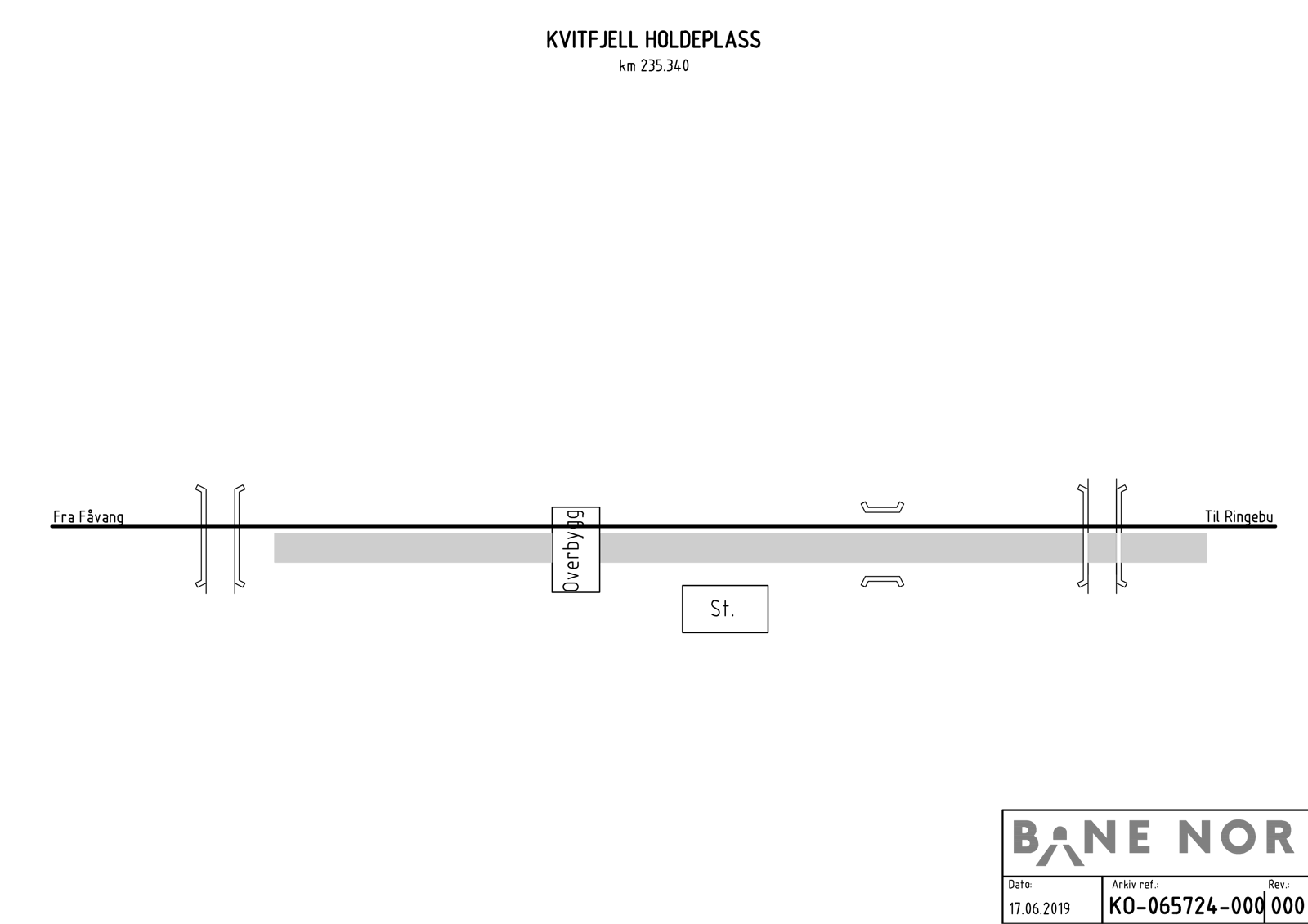 Sporplan for Kvitfjell stasjon