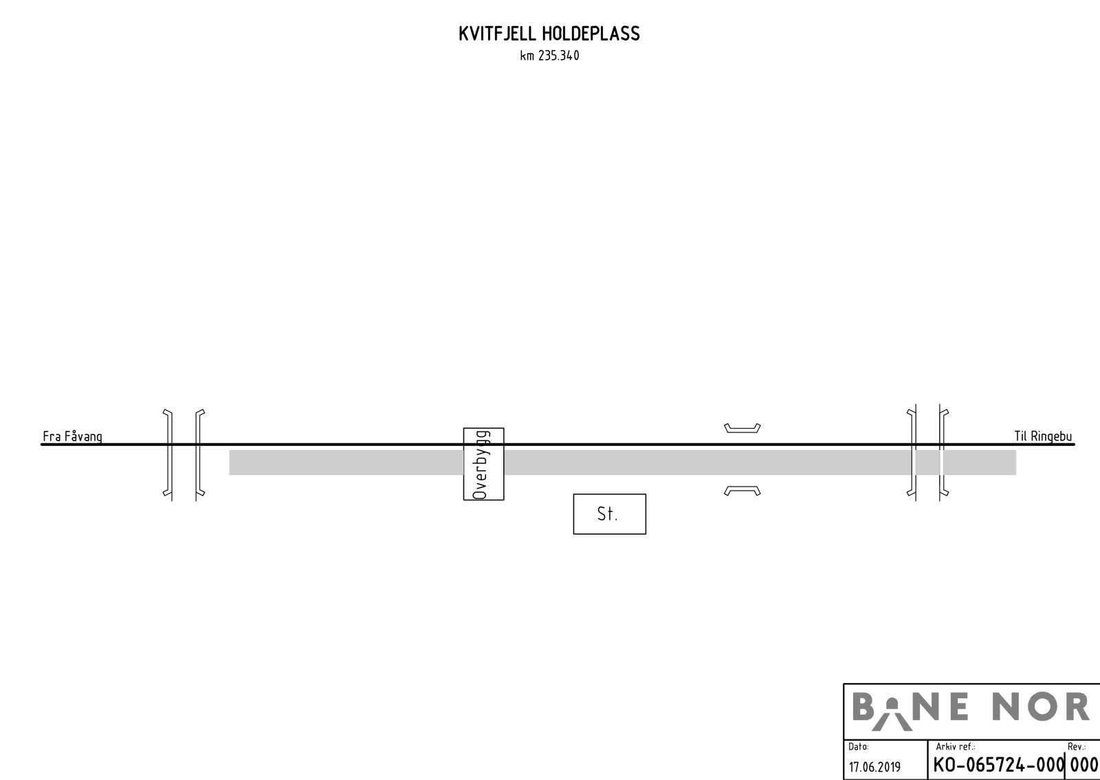 Sporplan for Kvitfjell stasjon