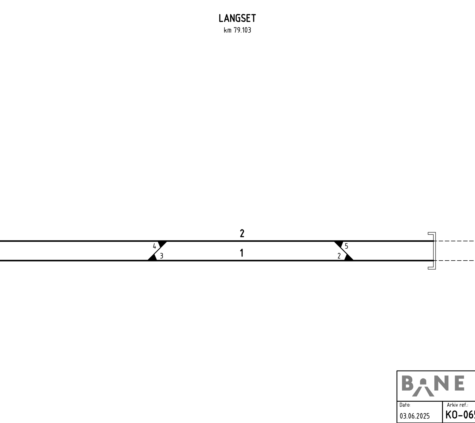 Track plan for Langset station