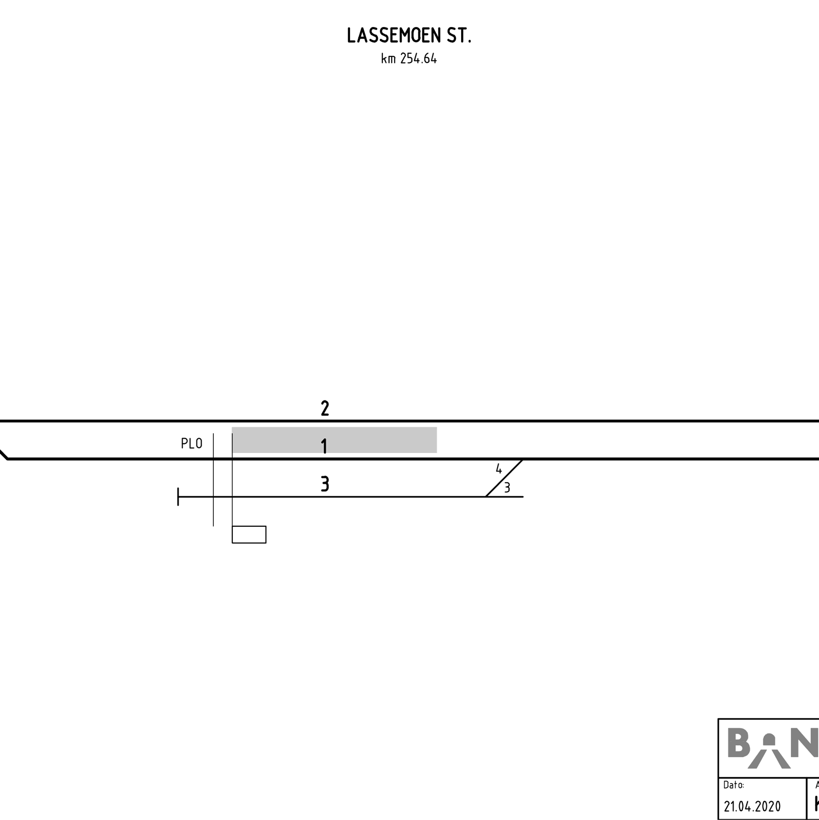 Track plan Lassemoen station