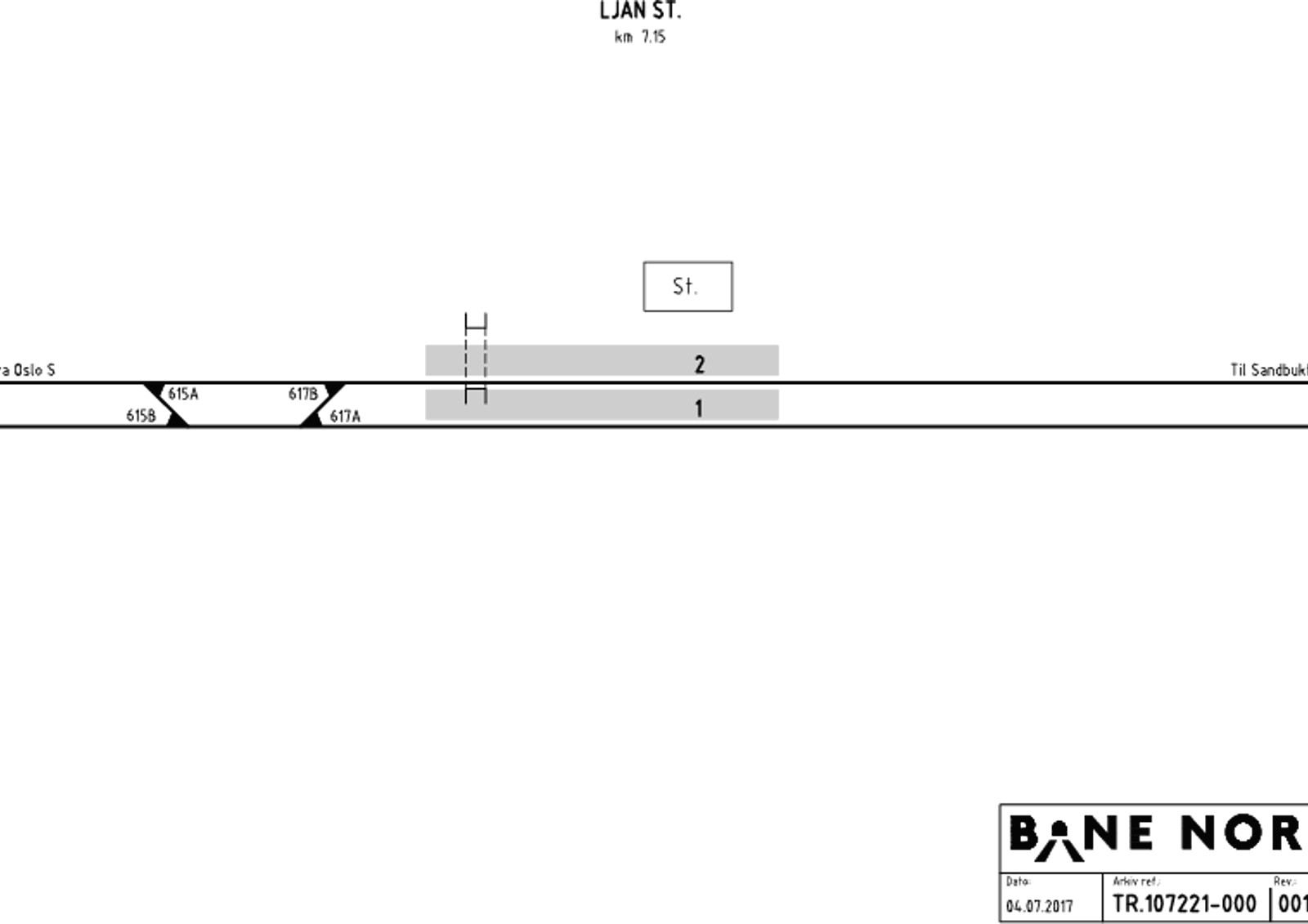 Track plan Ljan station