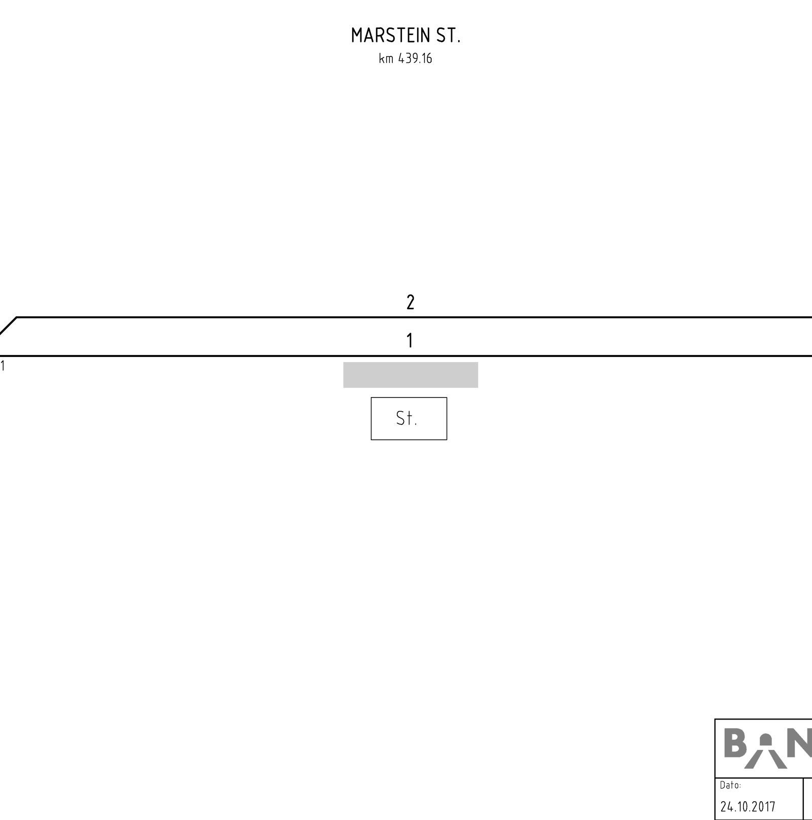 Track plan for Marstein station