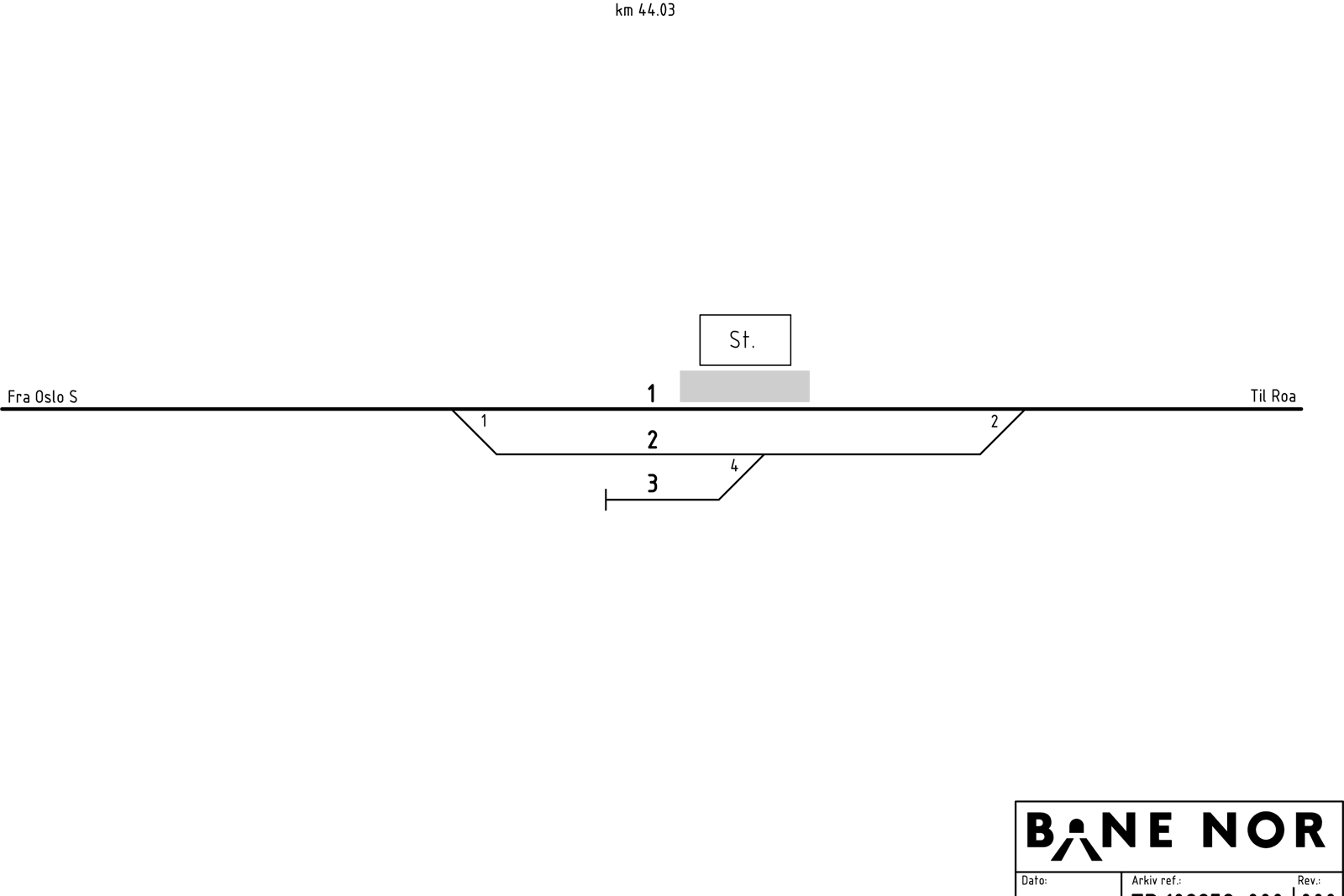 Track plan Monsrud station