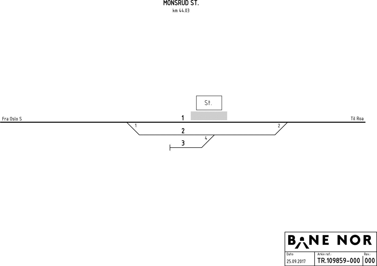 Sporplan Monsrud stasjon