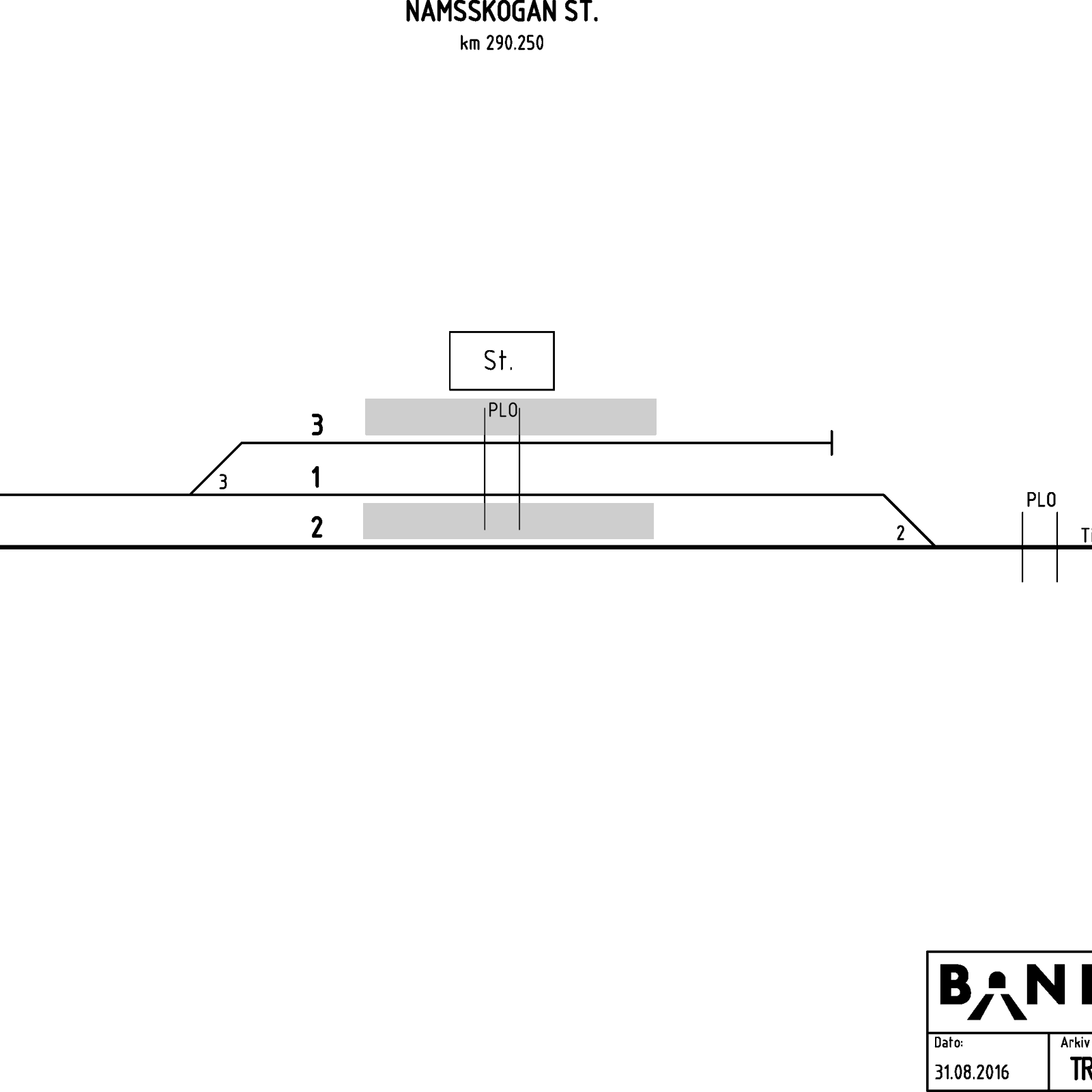 Track plan Namsskogan station