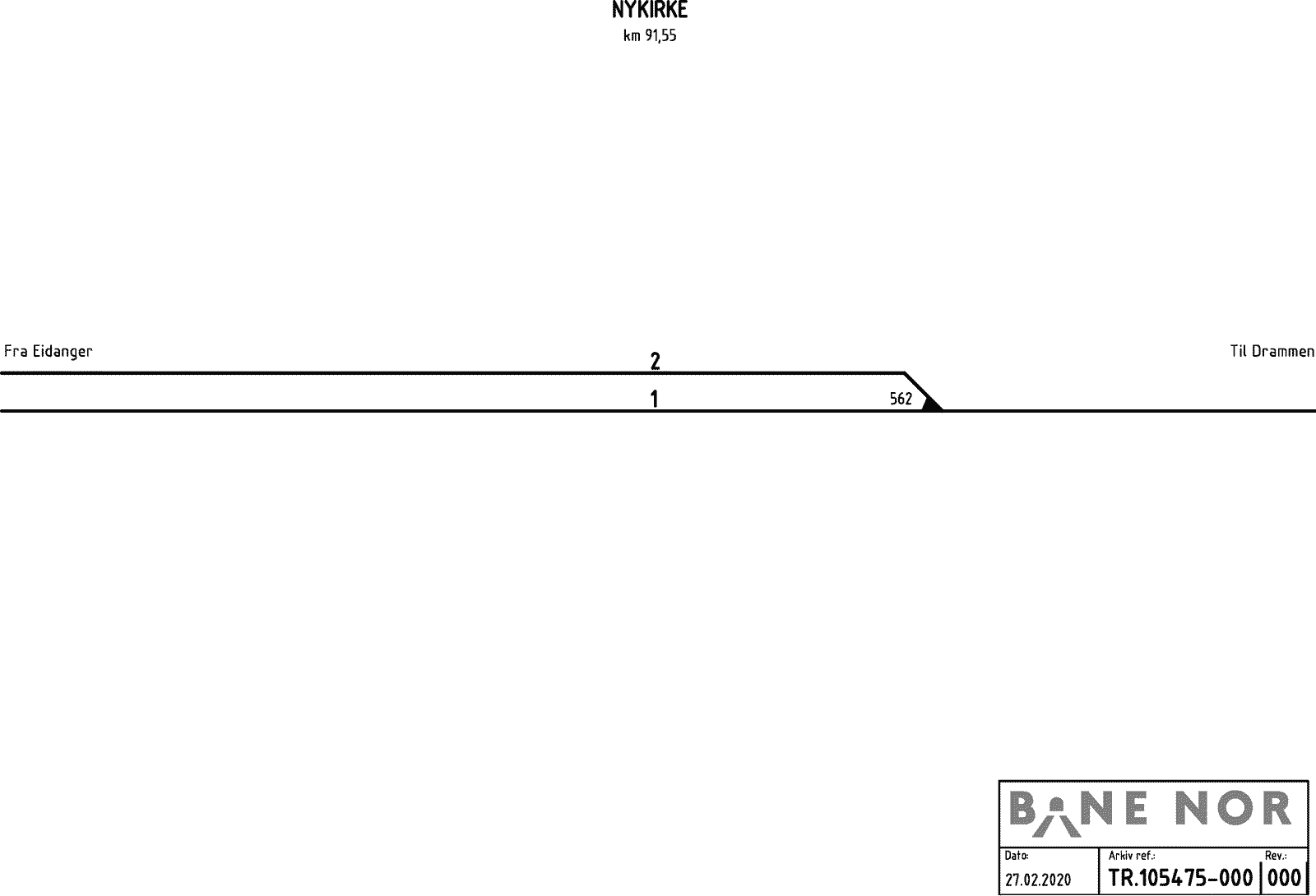Sporplan Nykirke stasjon