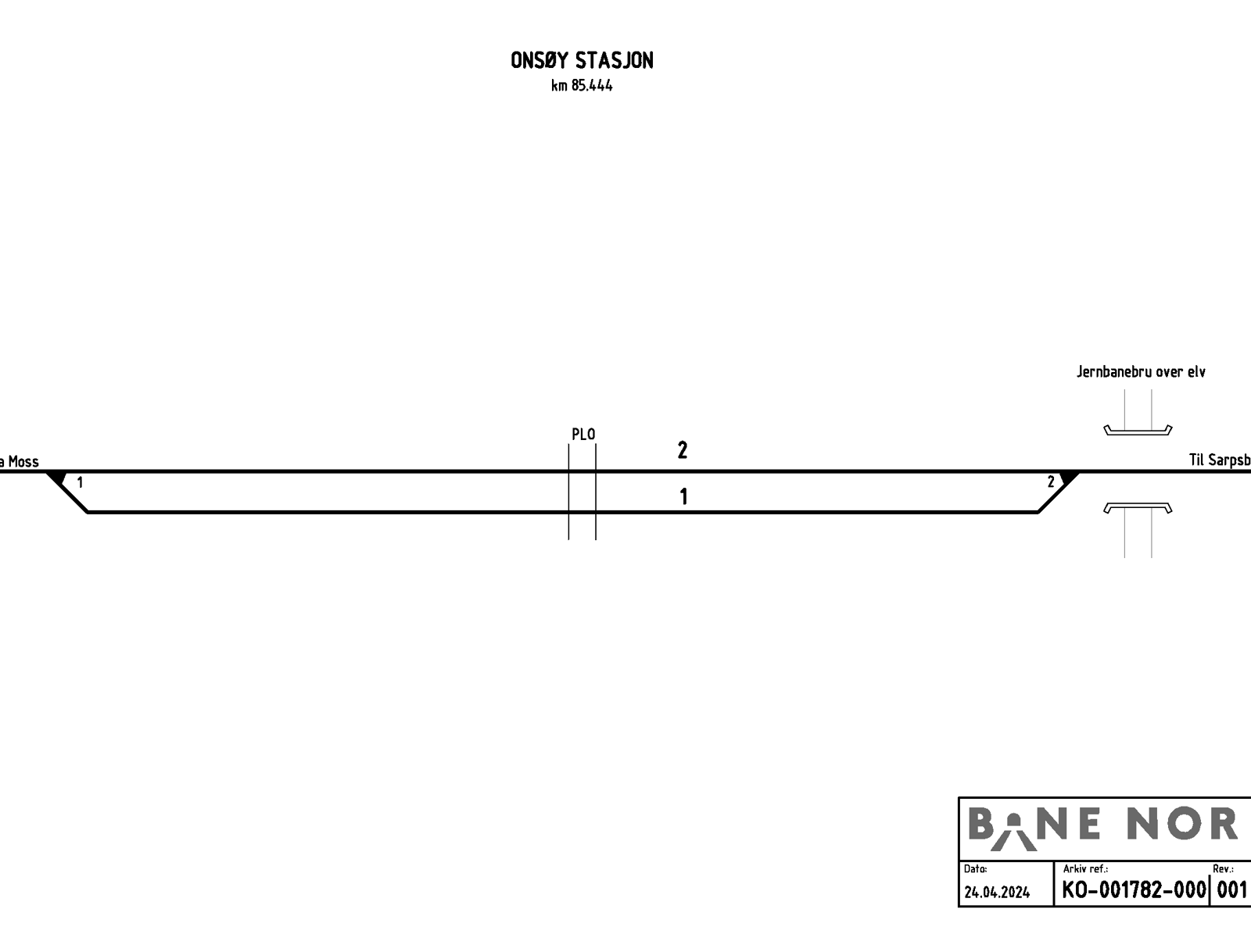 Track plan Onsøy station