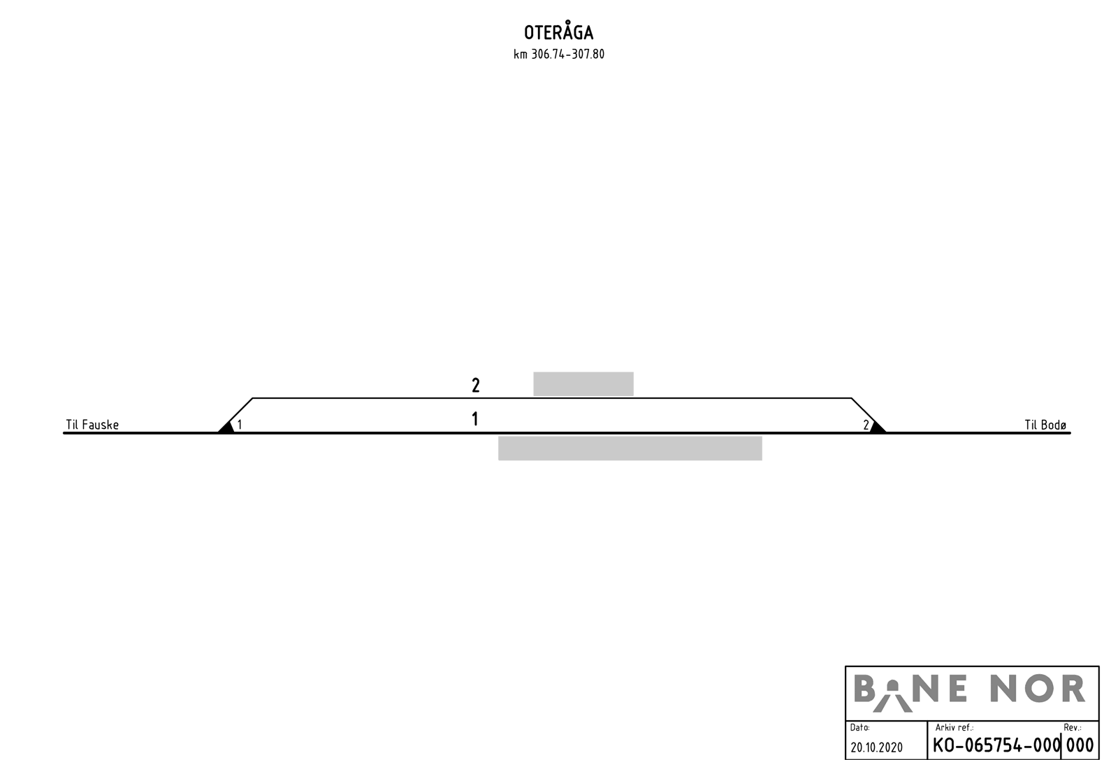 Track plan Oteråga station