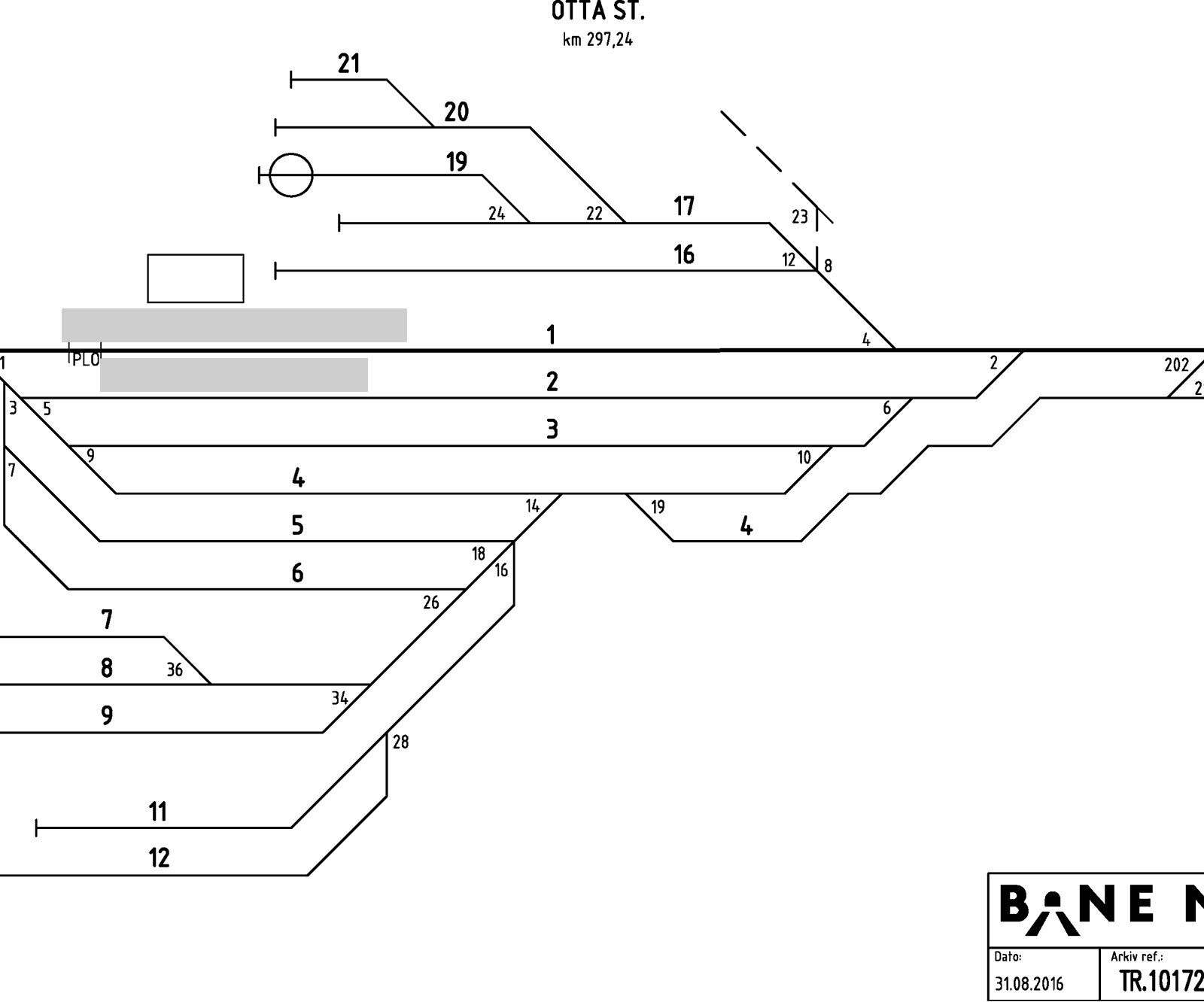 Track plan Otta station