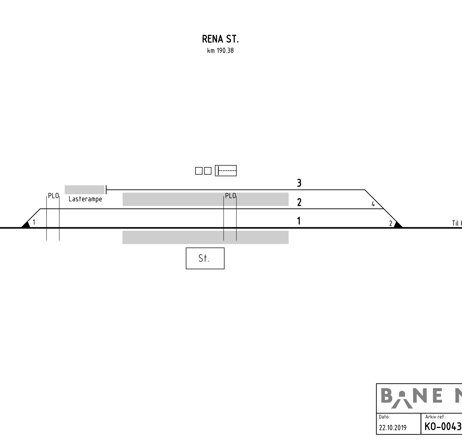 Track plan Rena station
