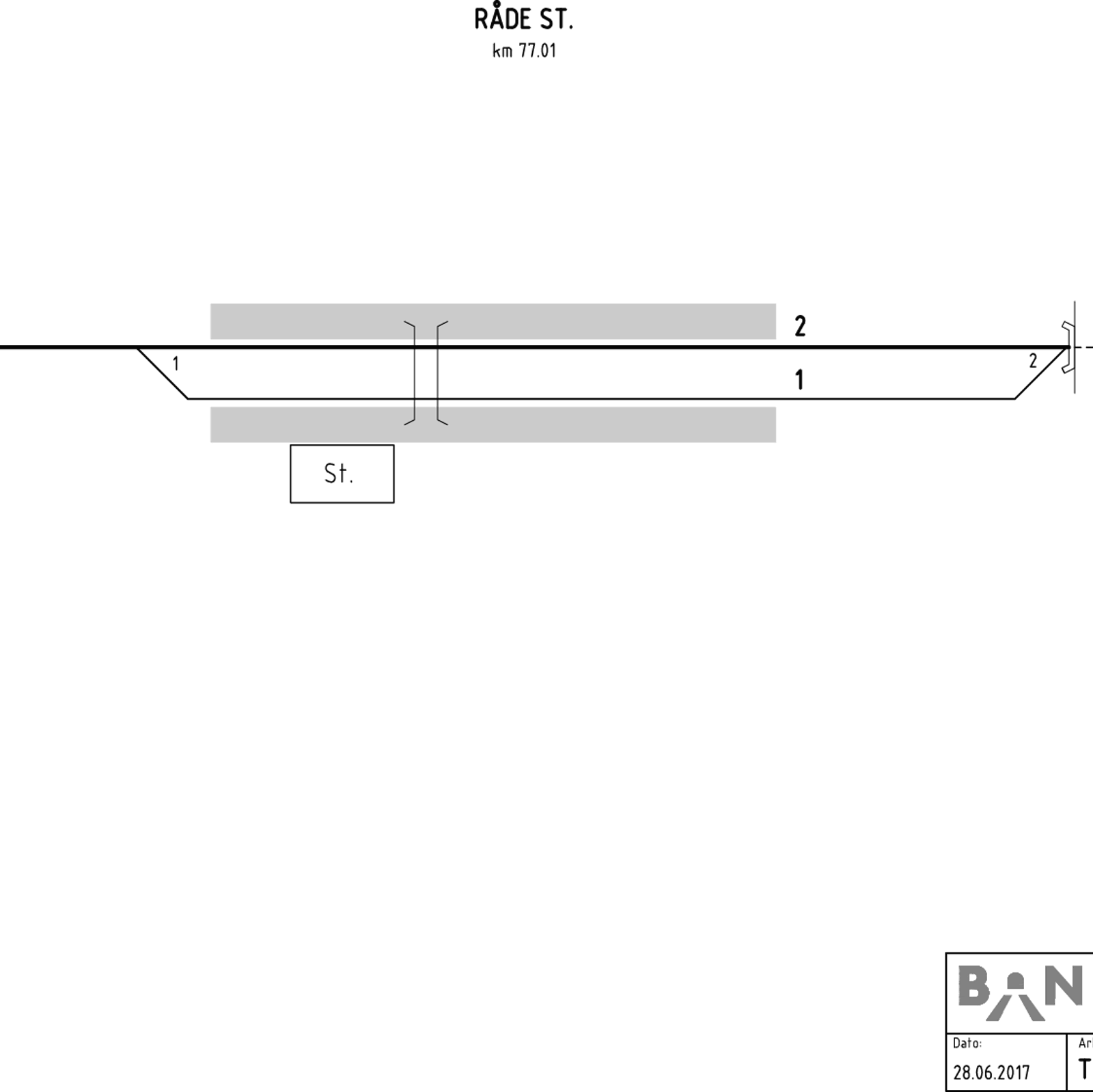 Track plan Råde station