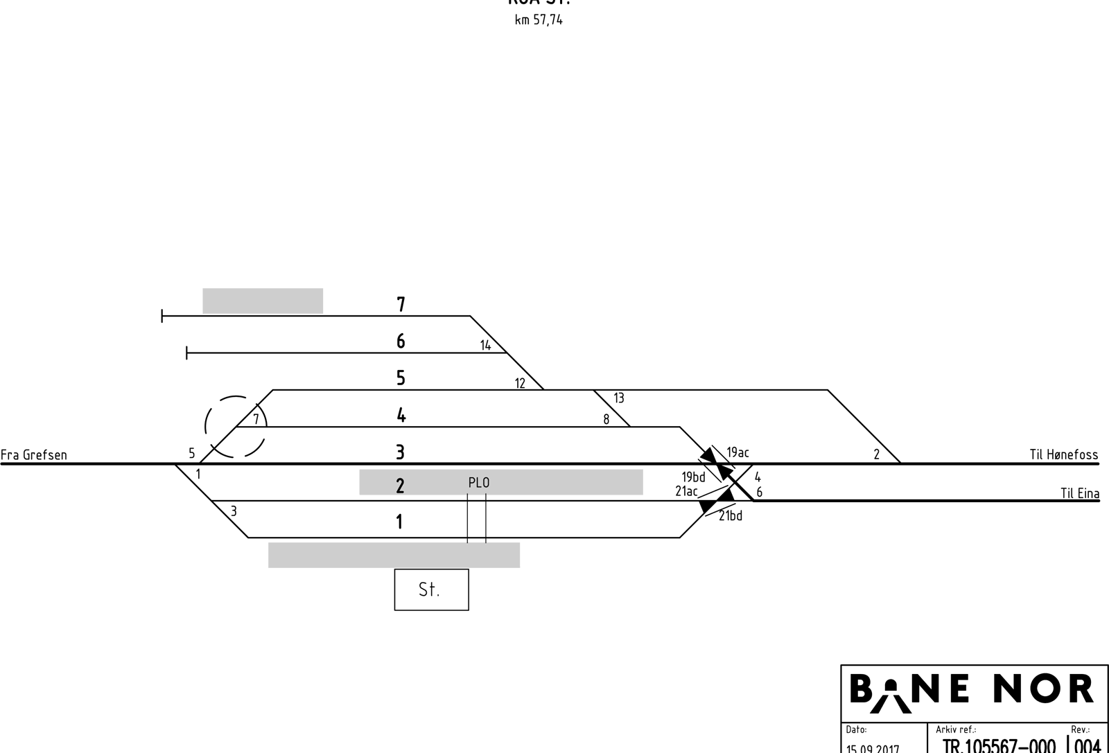Track plan Roa station