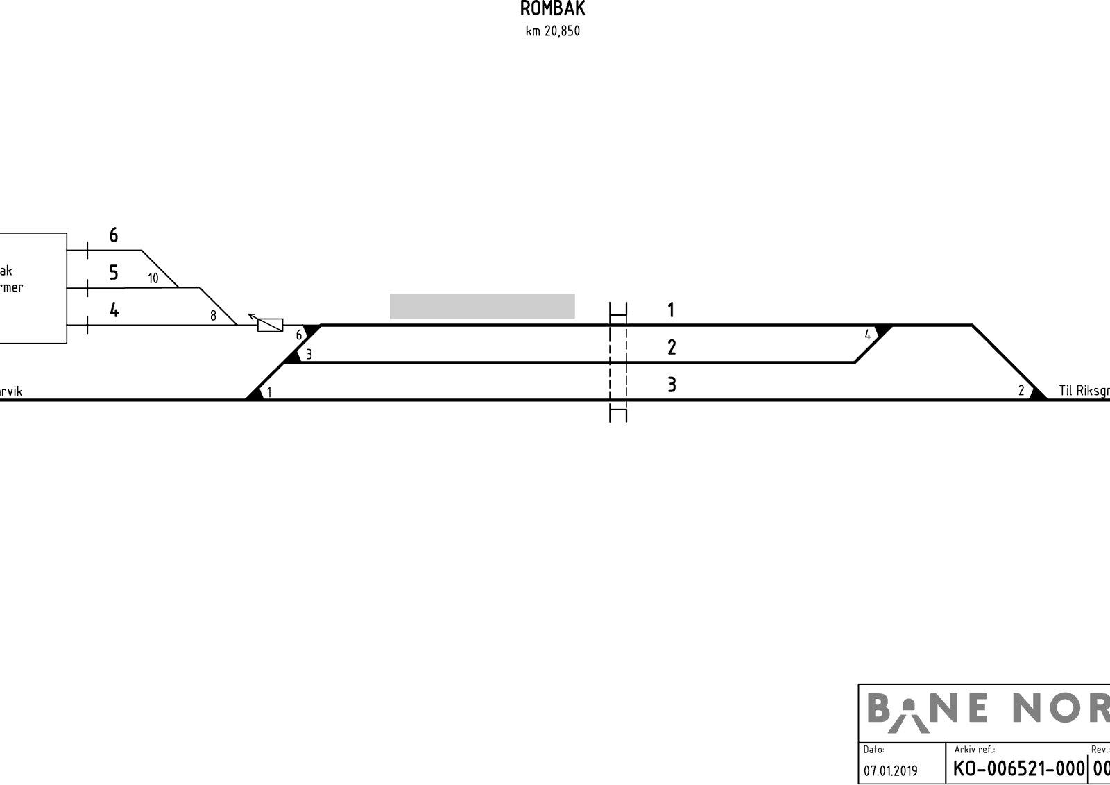 Track plan Rombak station