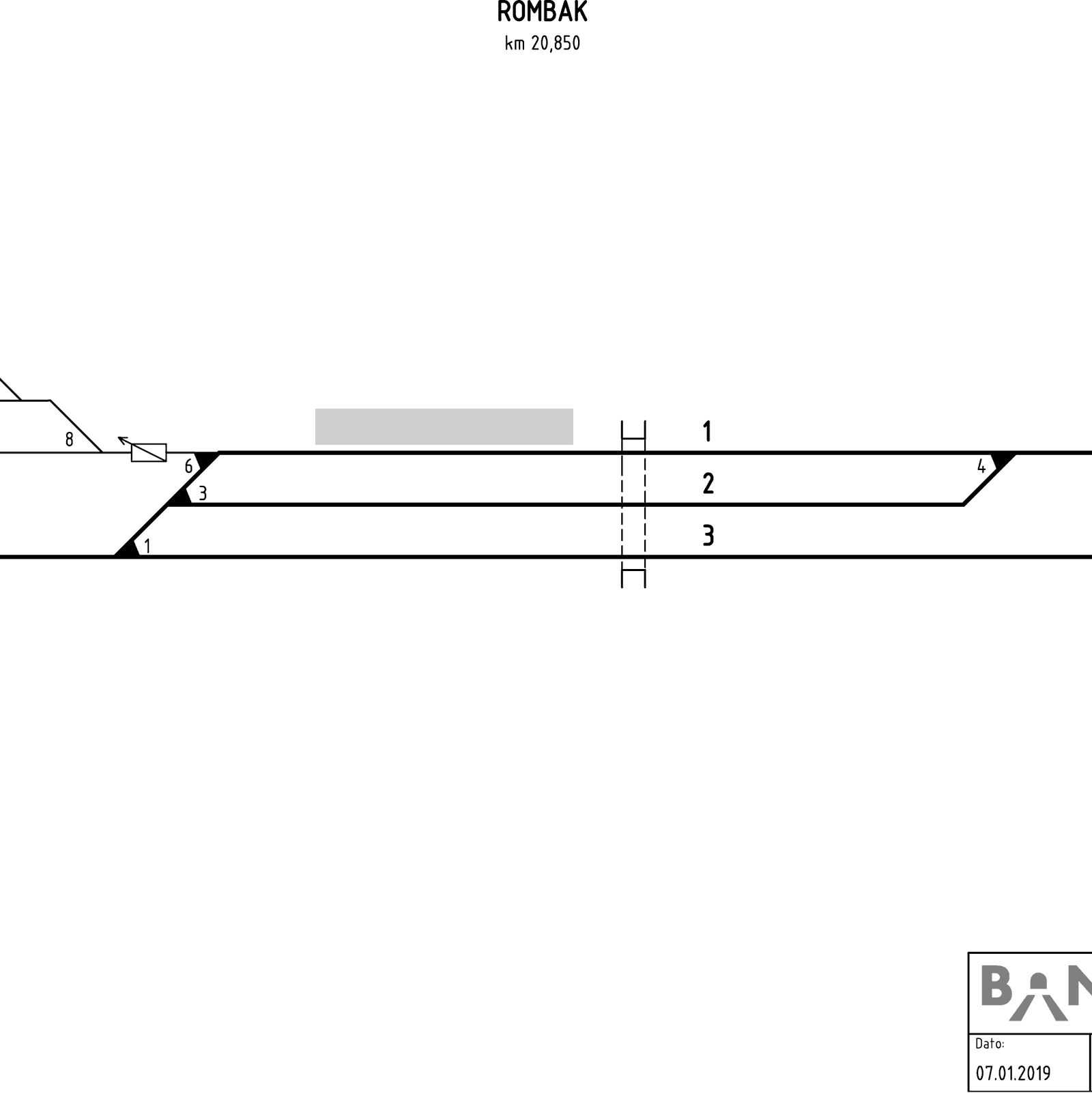 Track plan Rombak station