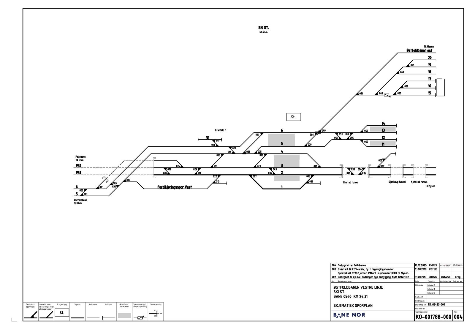 Track plan for ski station.
