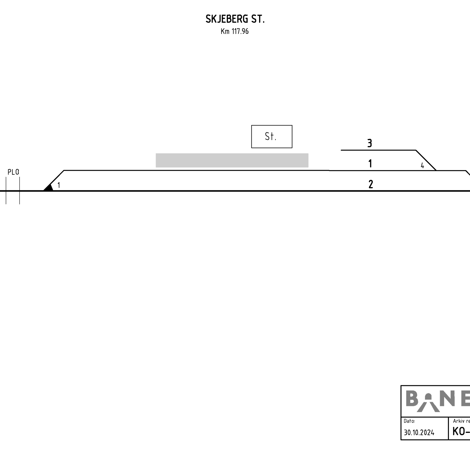 Track plan Skjeberg station