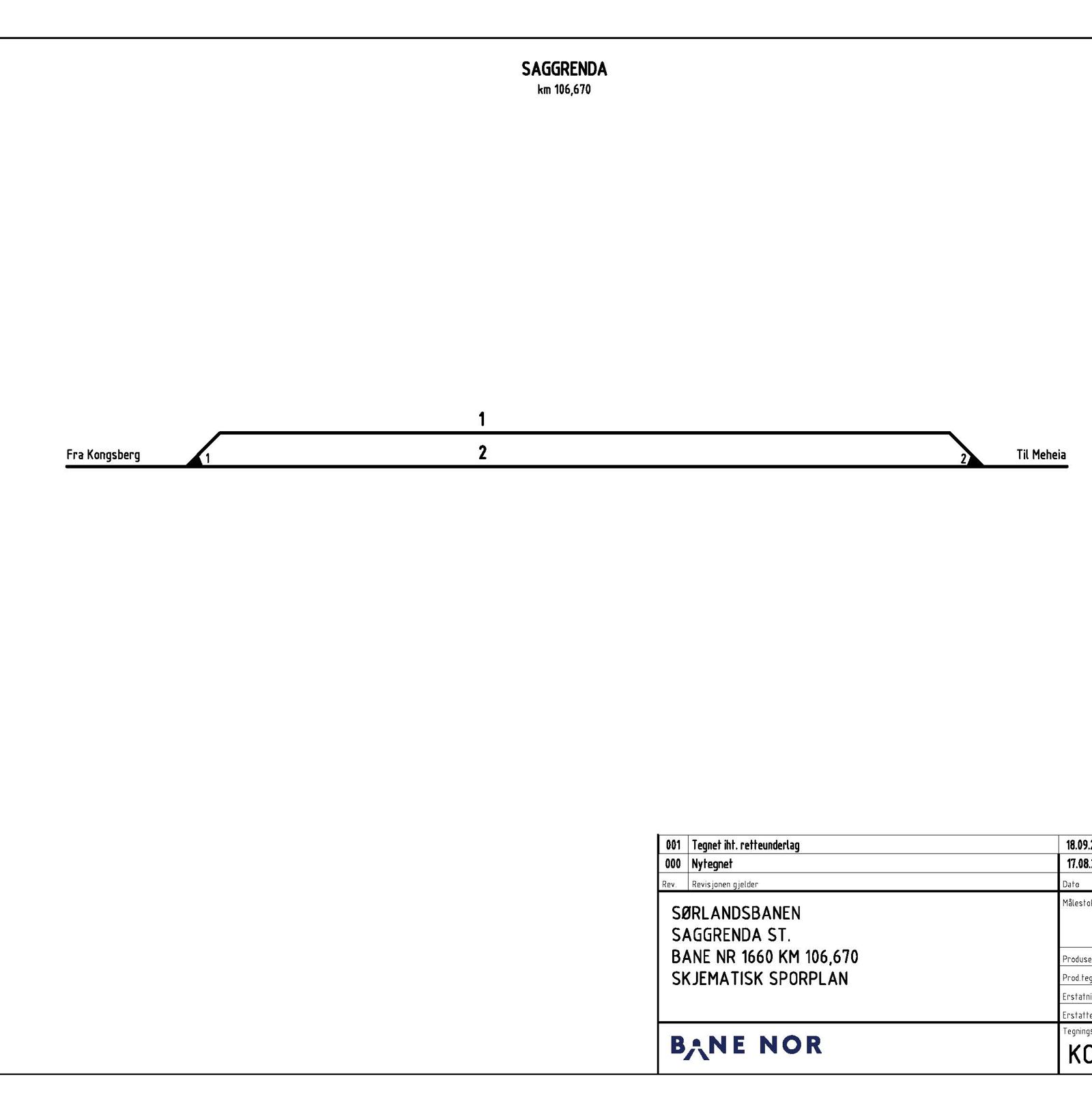 Track plan Saggrenda station