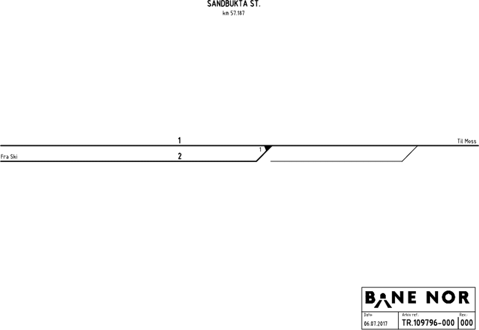 Sporplan Sandbukta stasjon