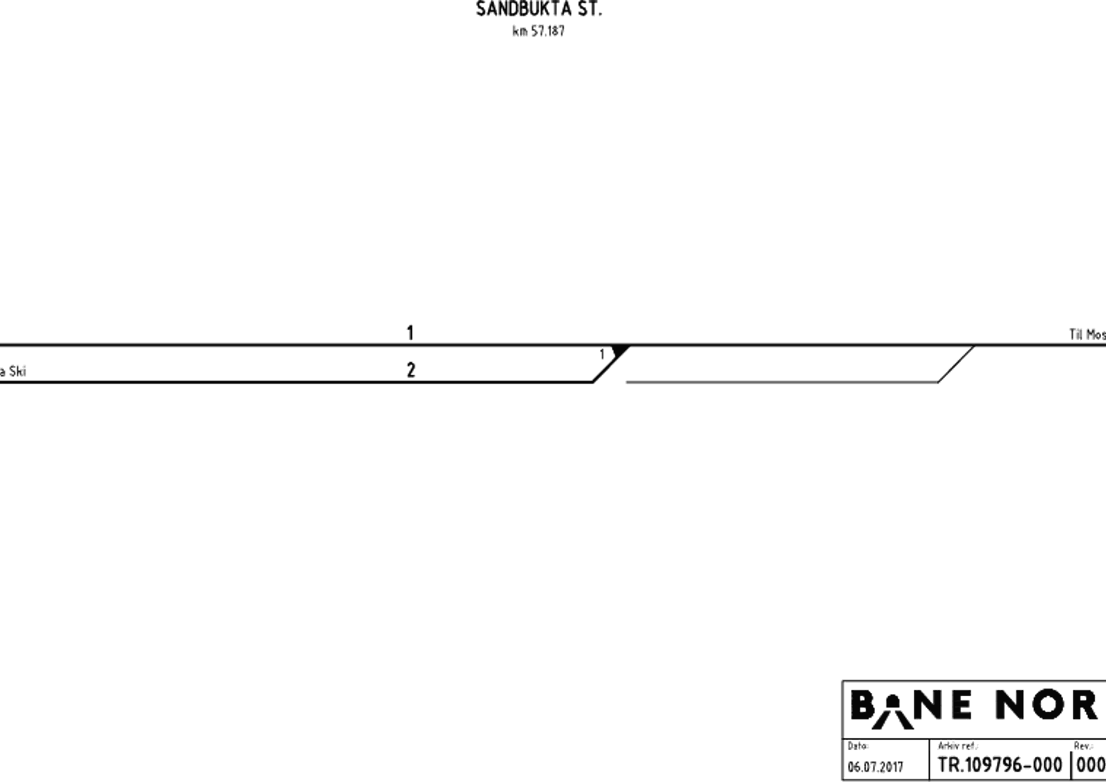 Track plan Sandbukta station