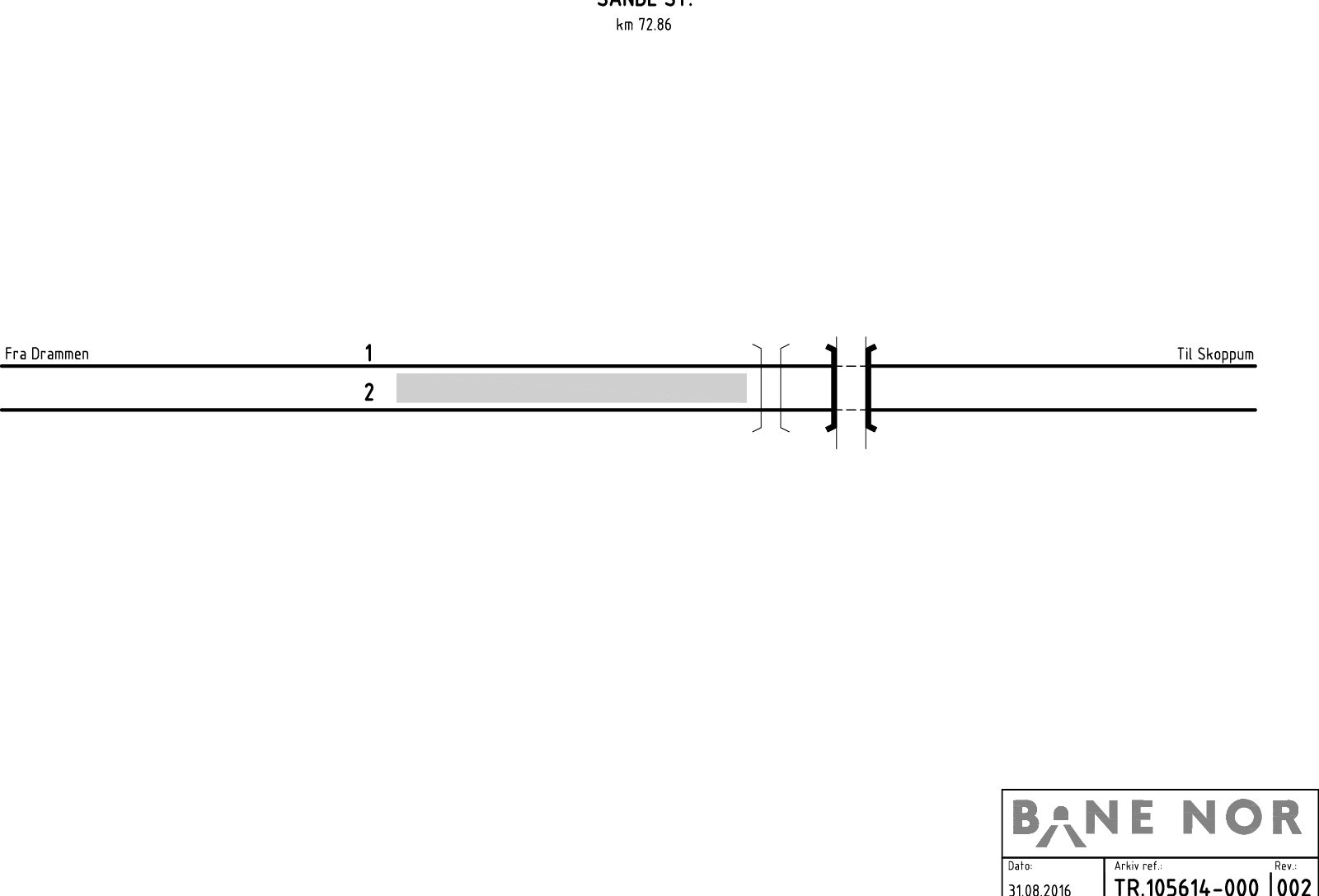 Track plan Sande station