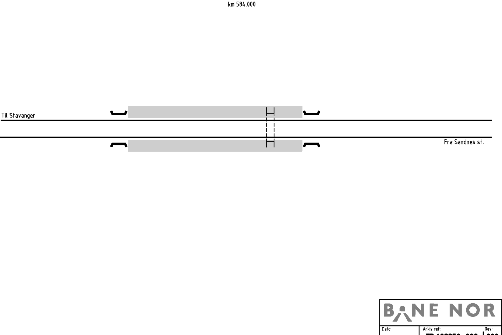 Track plan Sandnes sentrum station