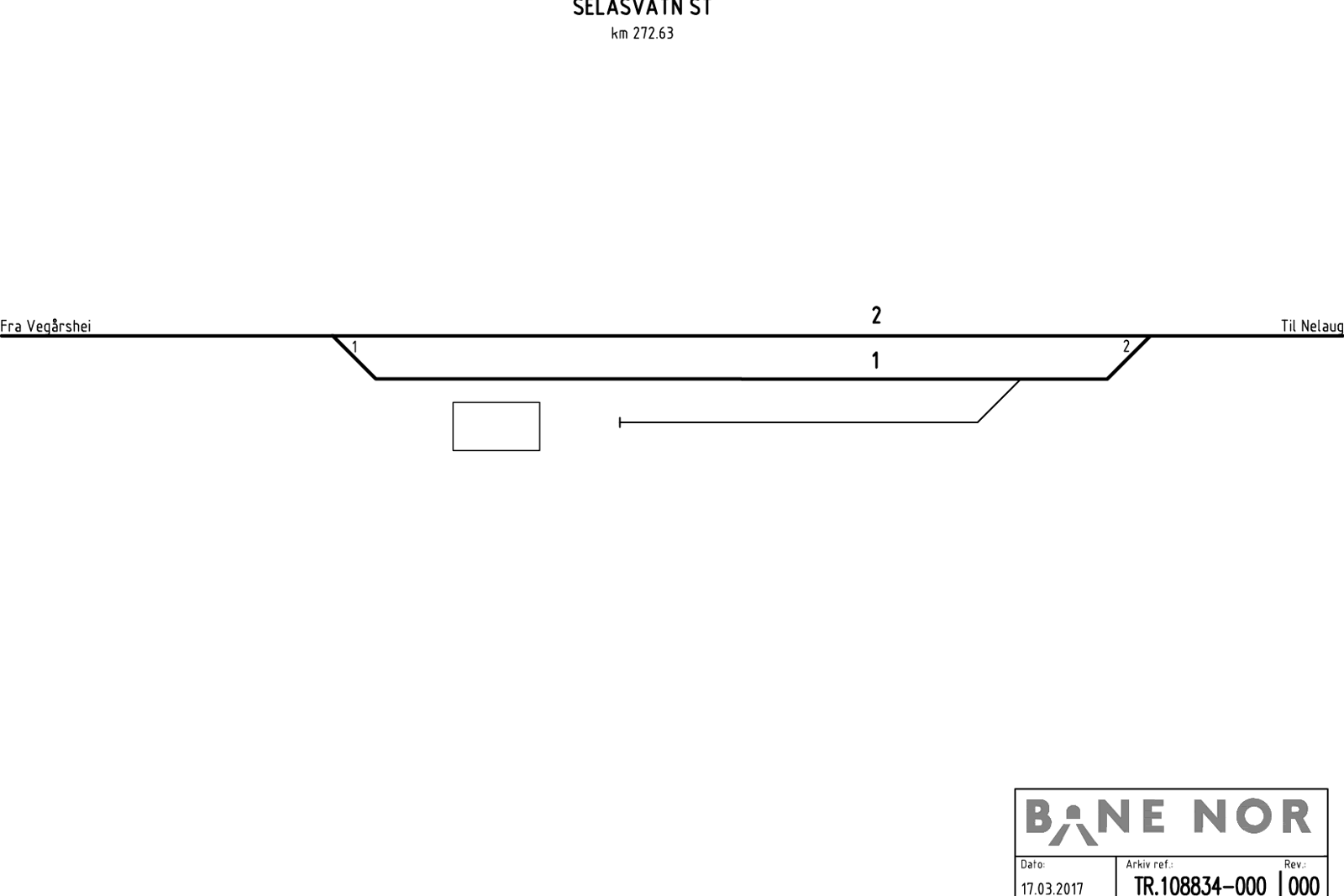 Track plan Selåsvatn station