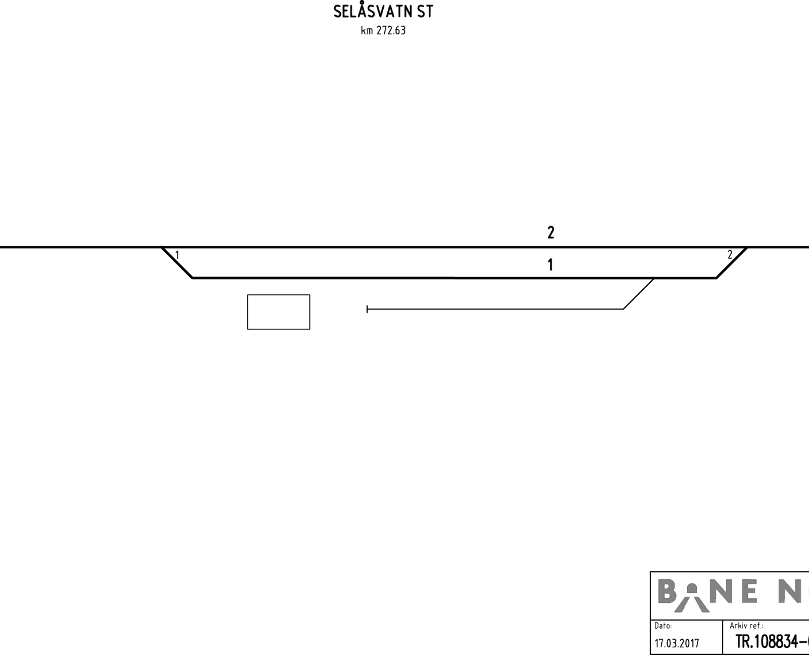 Track plan Selåsvatn station