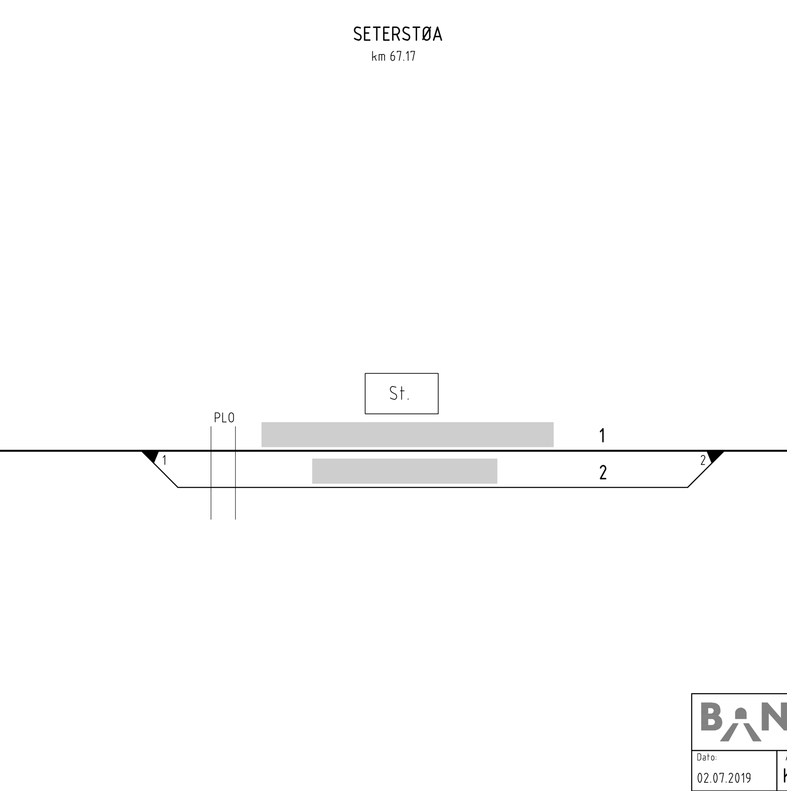 Track plan Seterstøa station