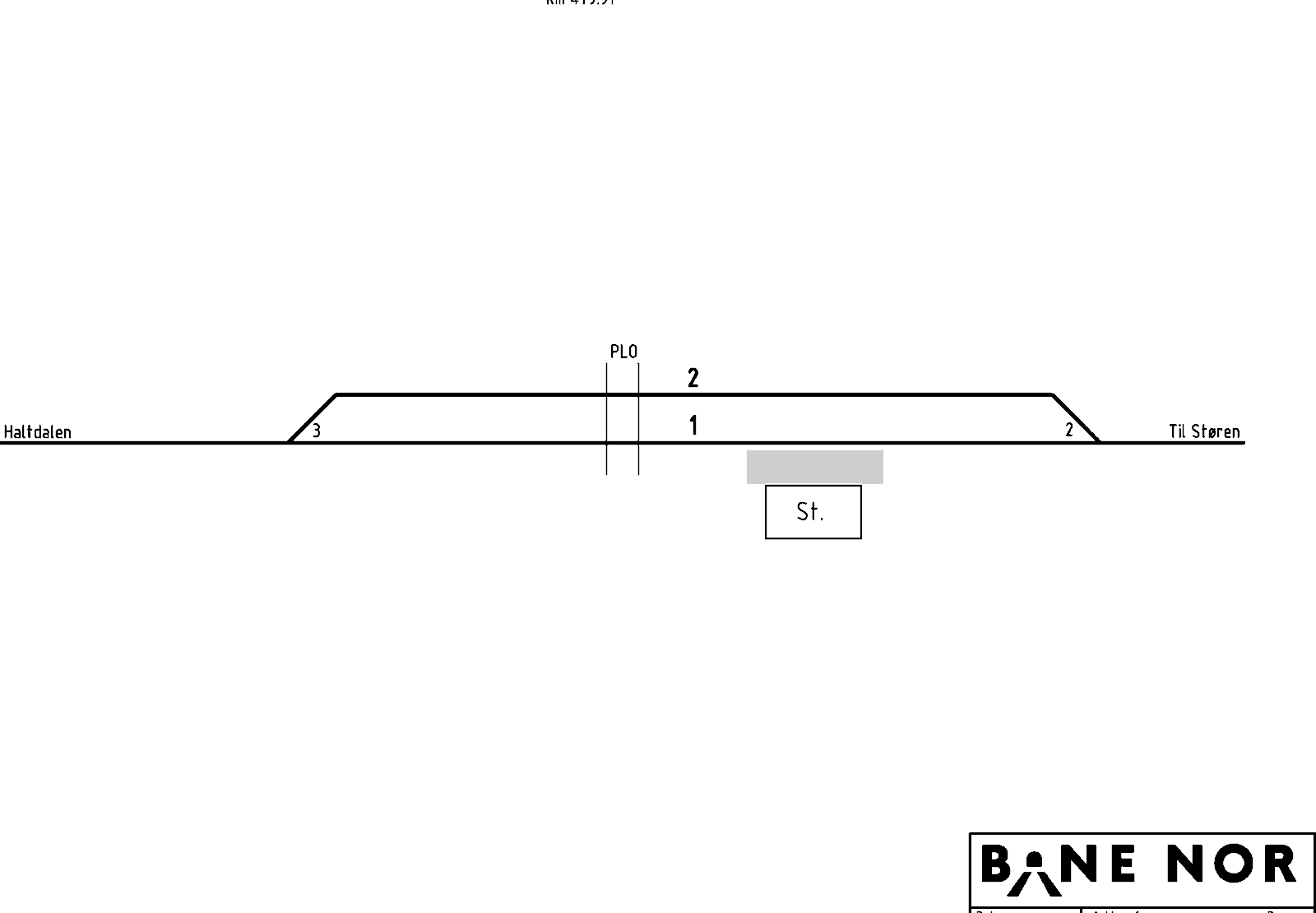 Track plan Singsås station