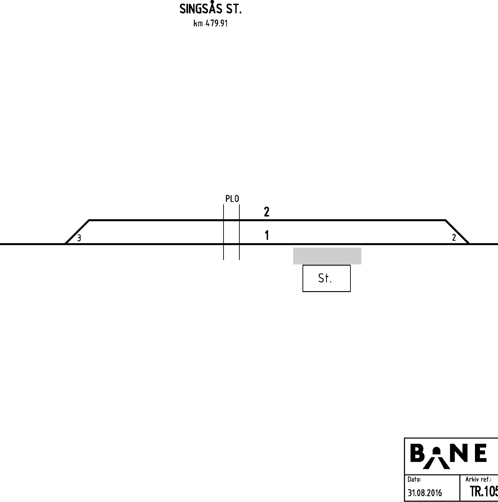Track plan Singsås station
