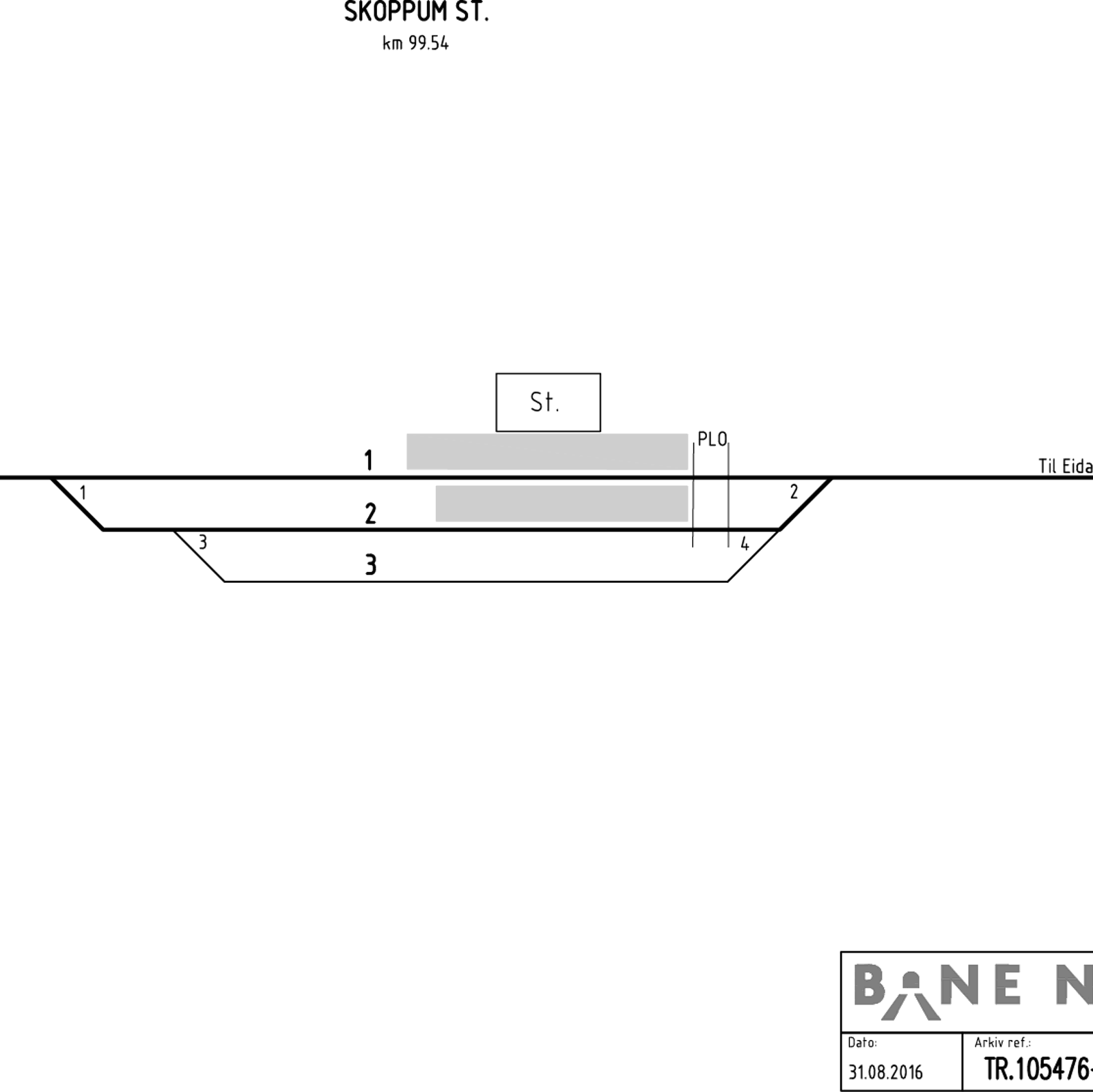 Track plan Skoppum station
